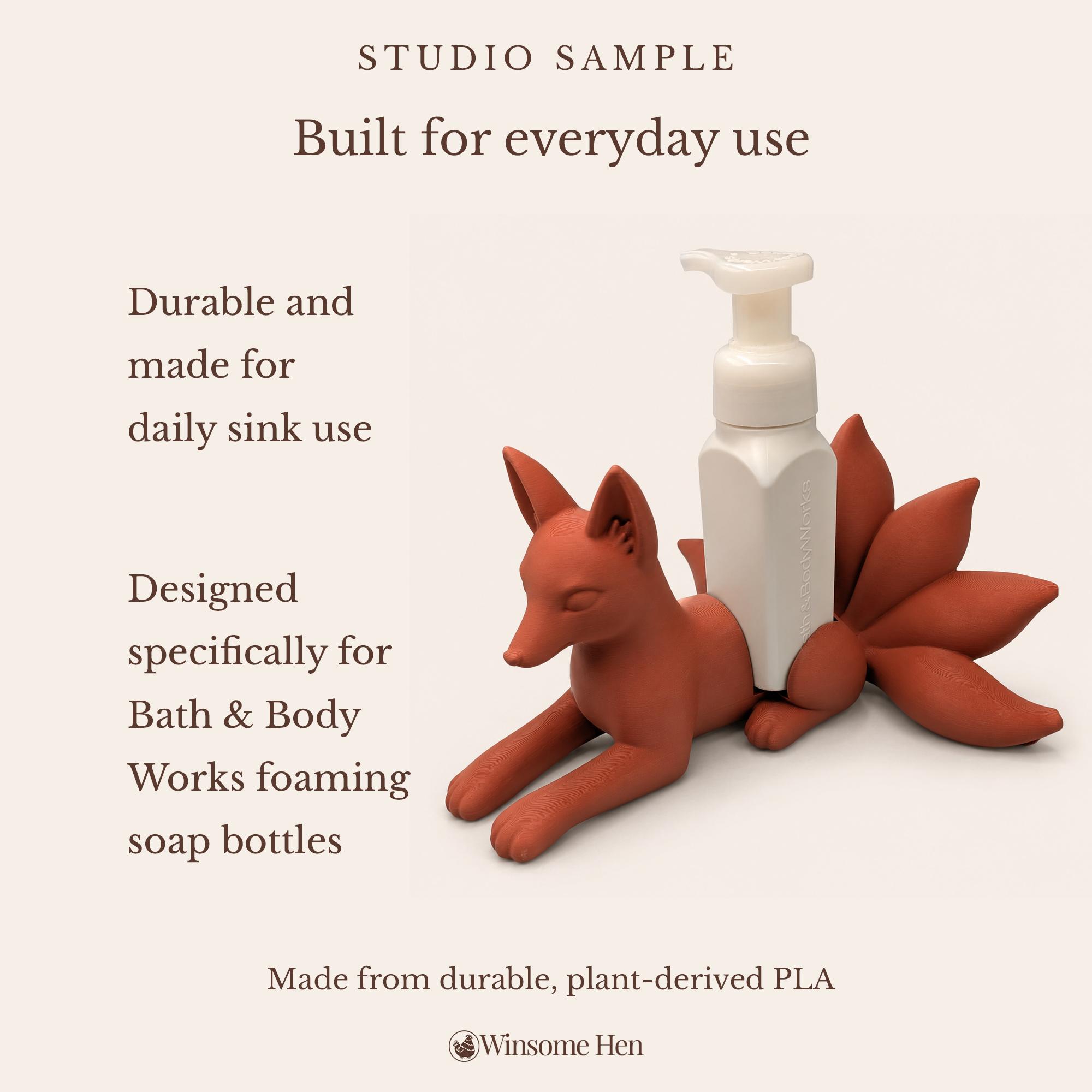 Kitsune Soap Holder - Winsome Whimsy - Studio Sample