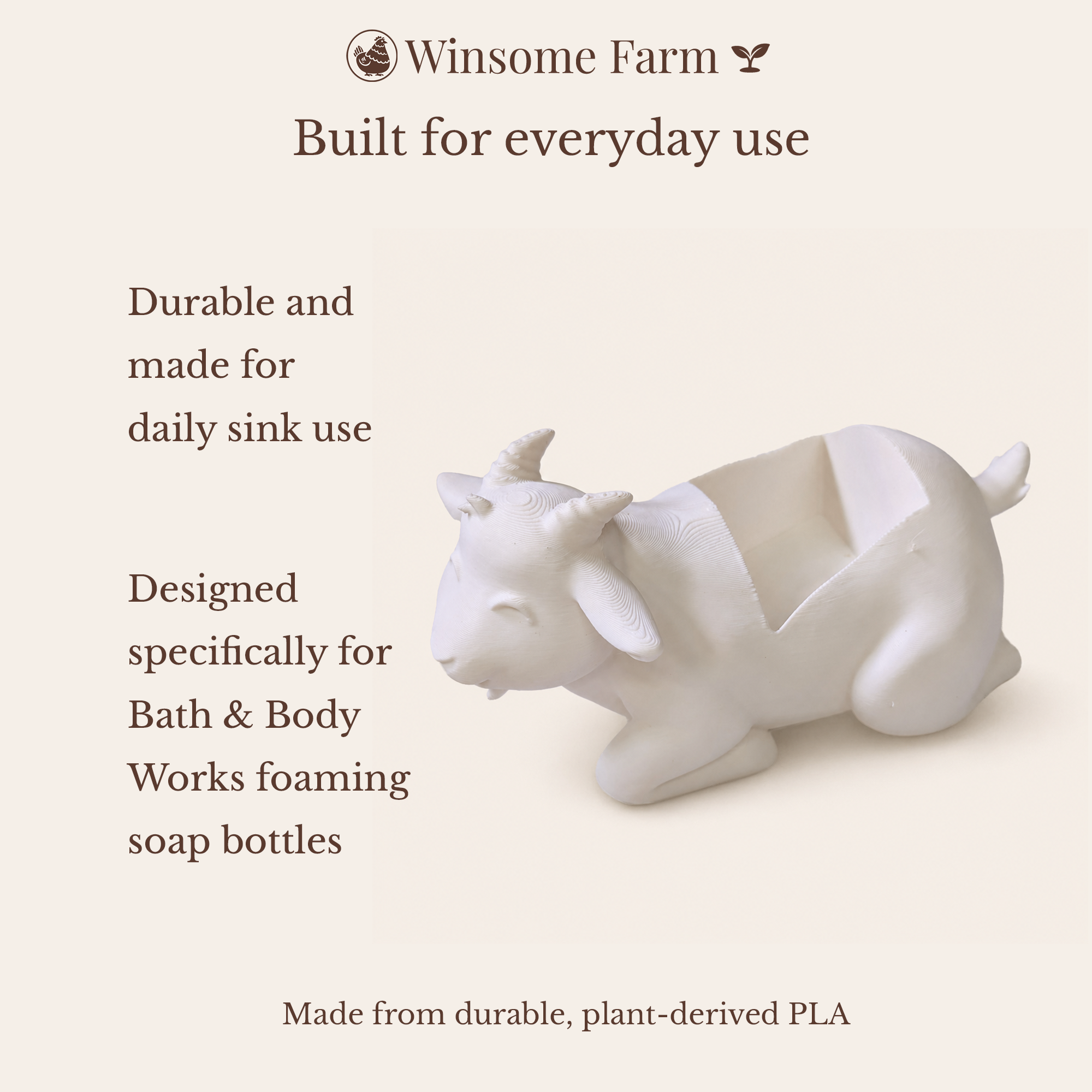 Goat Soap Holder - Bath & Body Works Holder - Winsome Farm