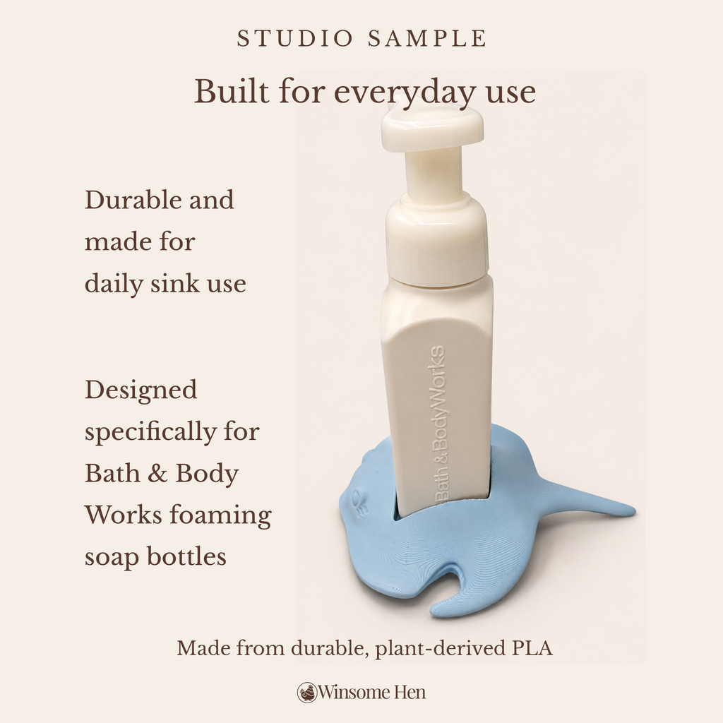 Manta Ray Soap Holder - Winsome Waters - Studio Sample (Light Blue, Early Sculpt)