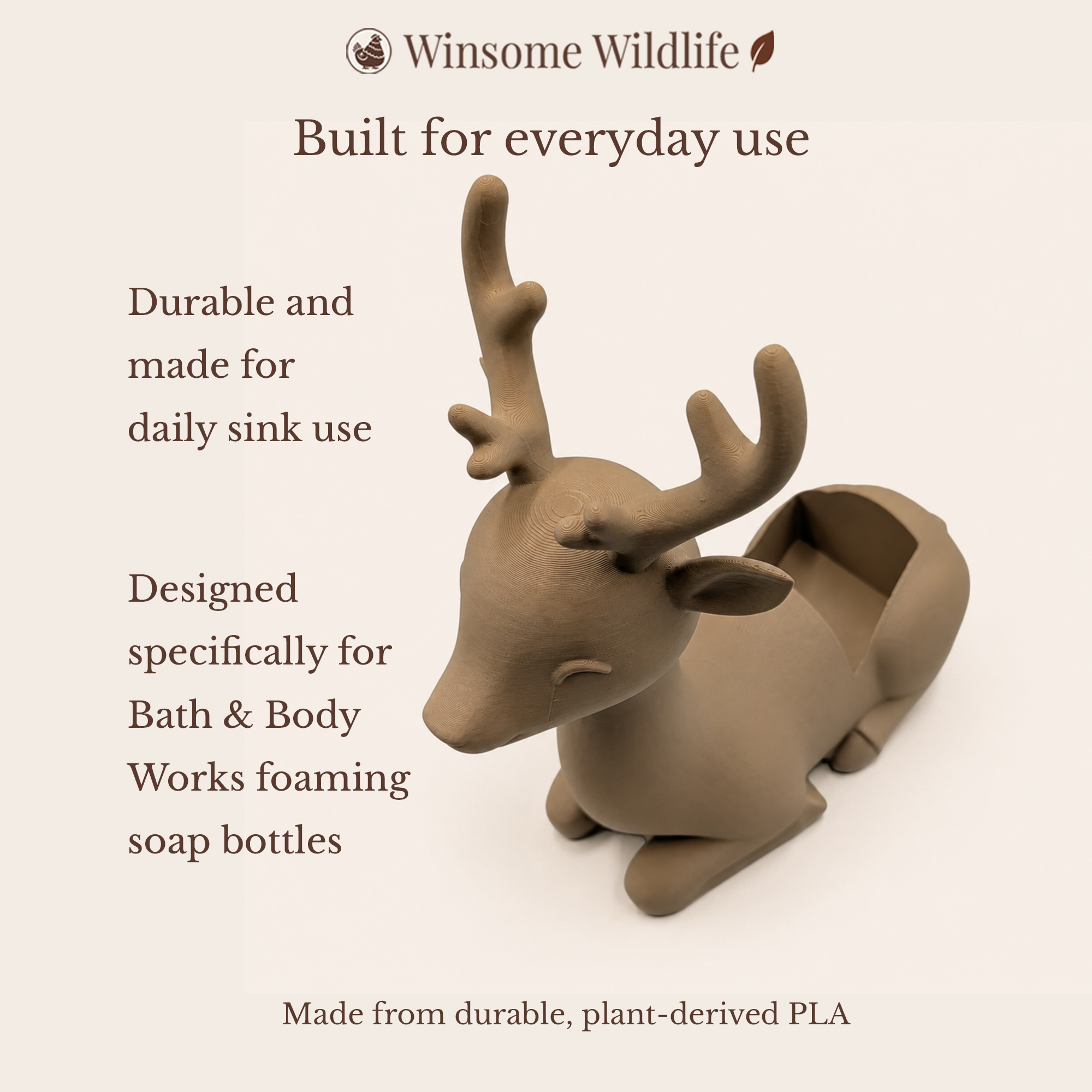 Reindeer Soap Holder - Bath & Body Works Holder - Winsome Wildlife