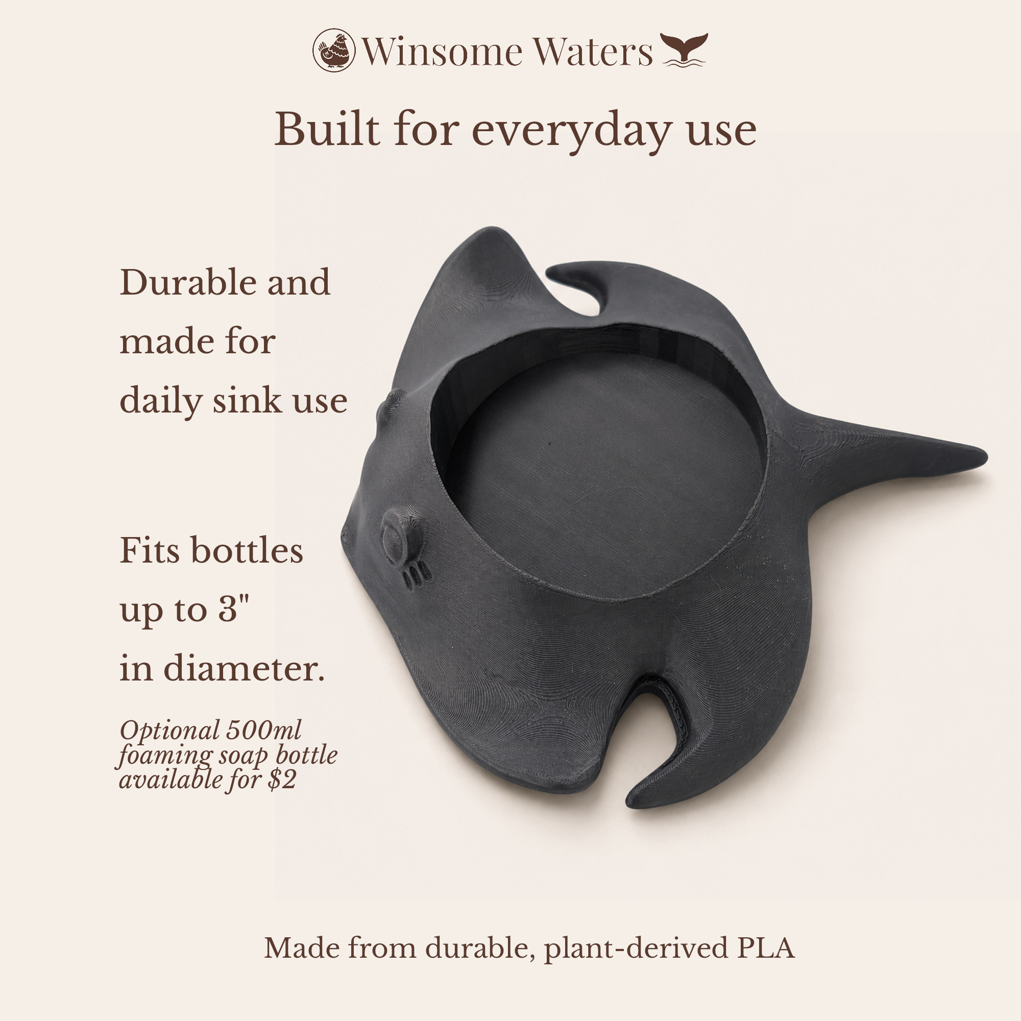 Manta Ray Universal Soap Holder - Winsome Waters