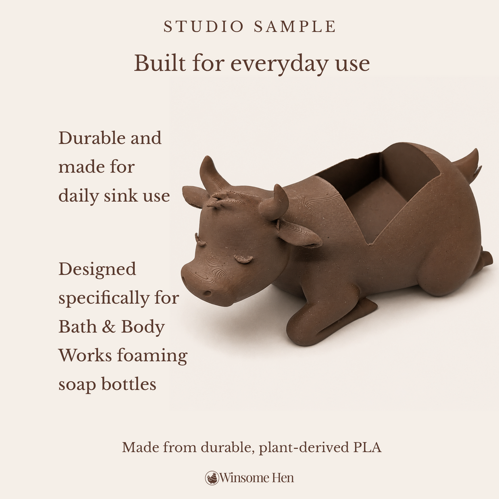 Cow Soap Holder - Winsome Farm - Studio Sample