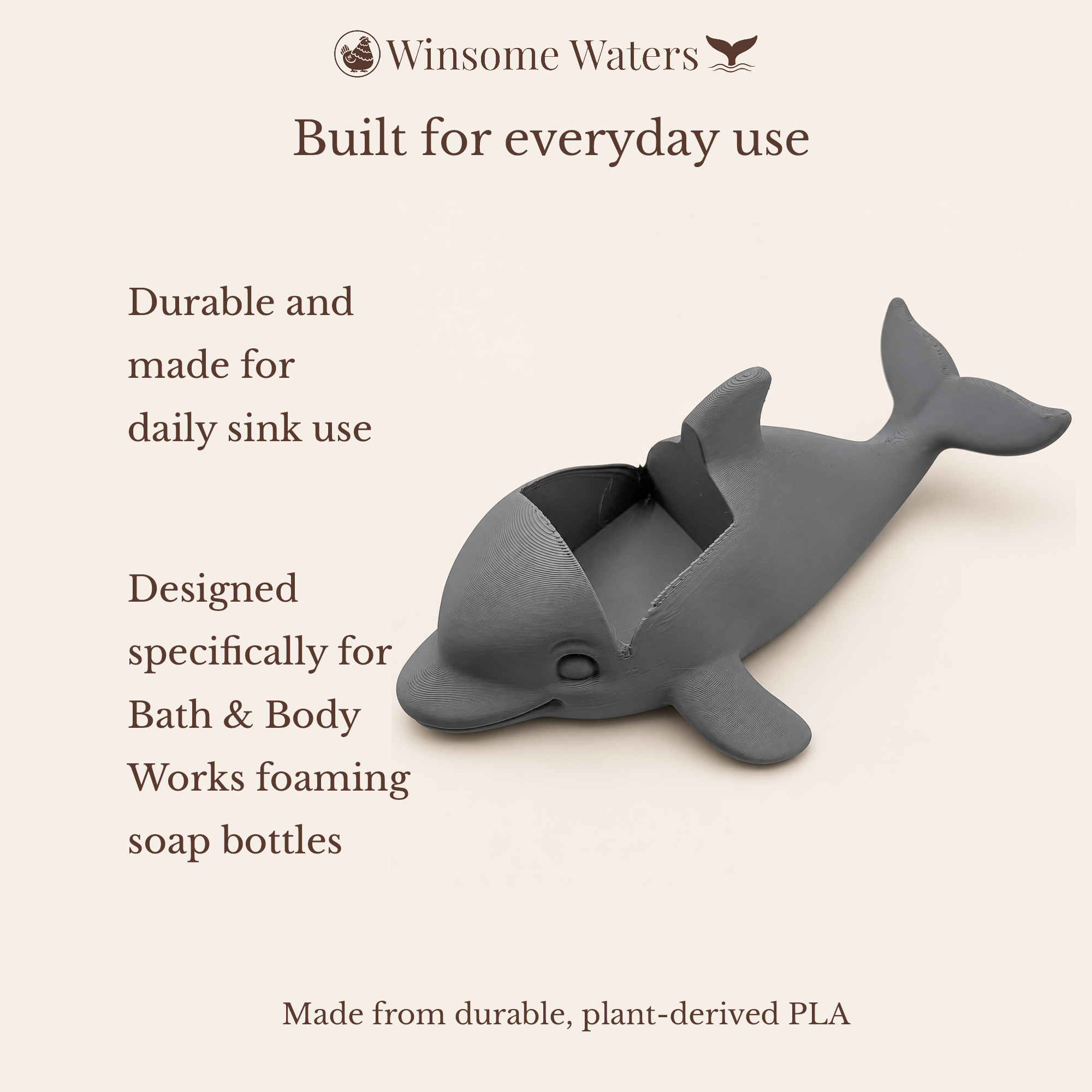 Dolphin - Winsome Waters Soap Dispenser Holder