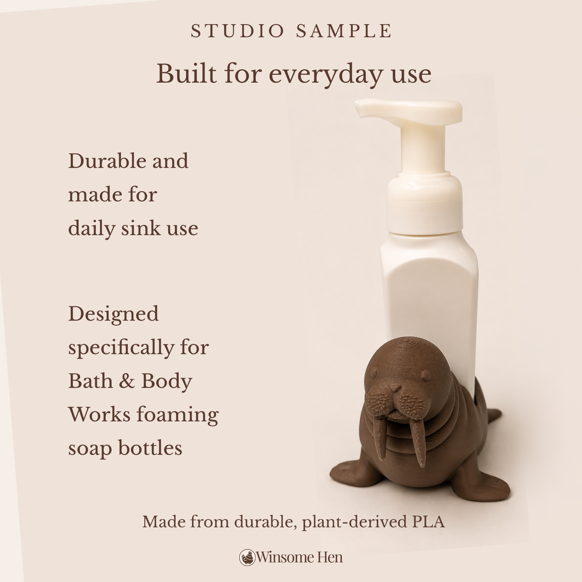 Walrus Soap Holder - Winsome Waters - Studio Sample