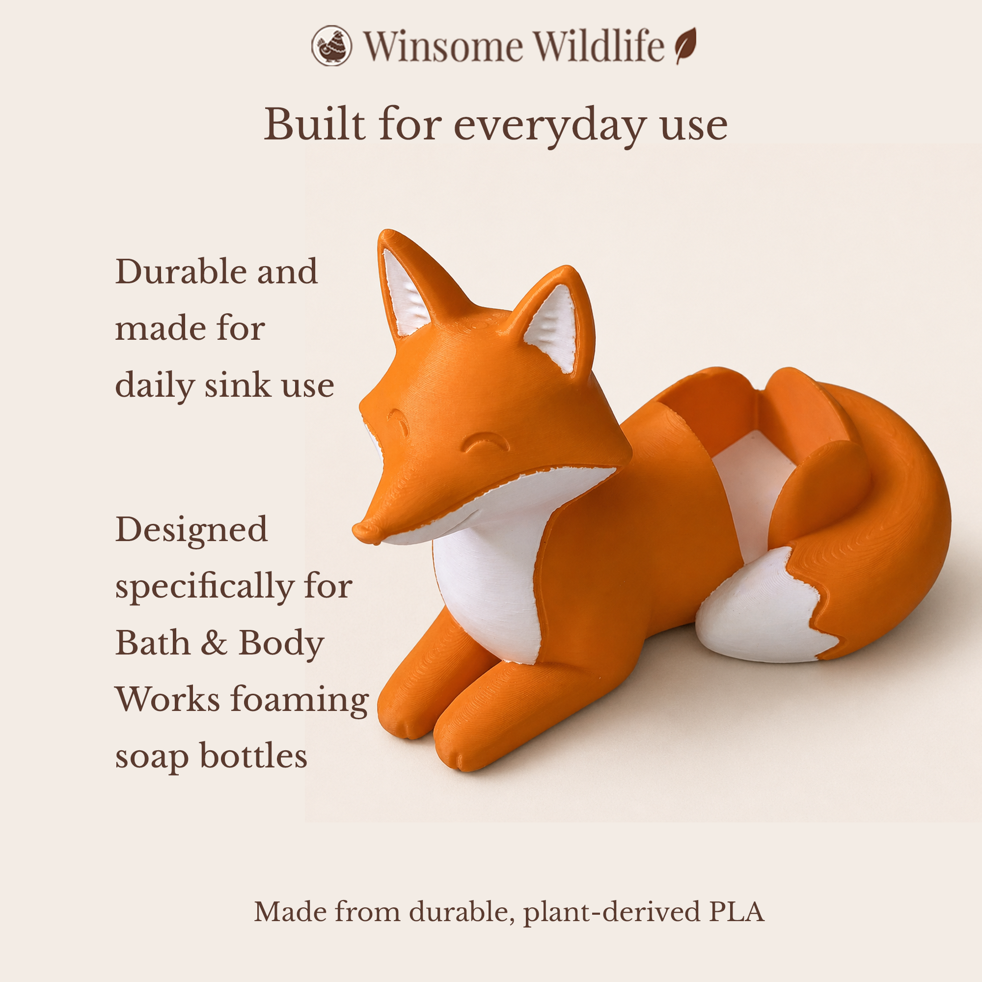 Fox Soap Holder - Bath & Body Works Holder - Winsome Wildlife