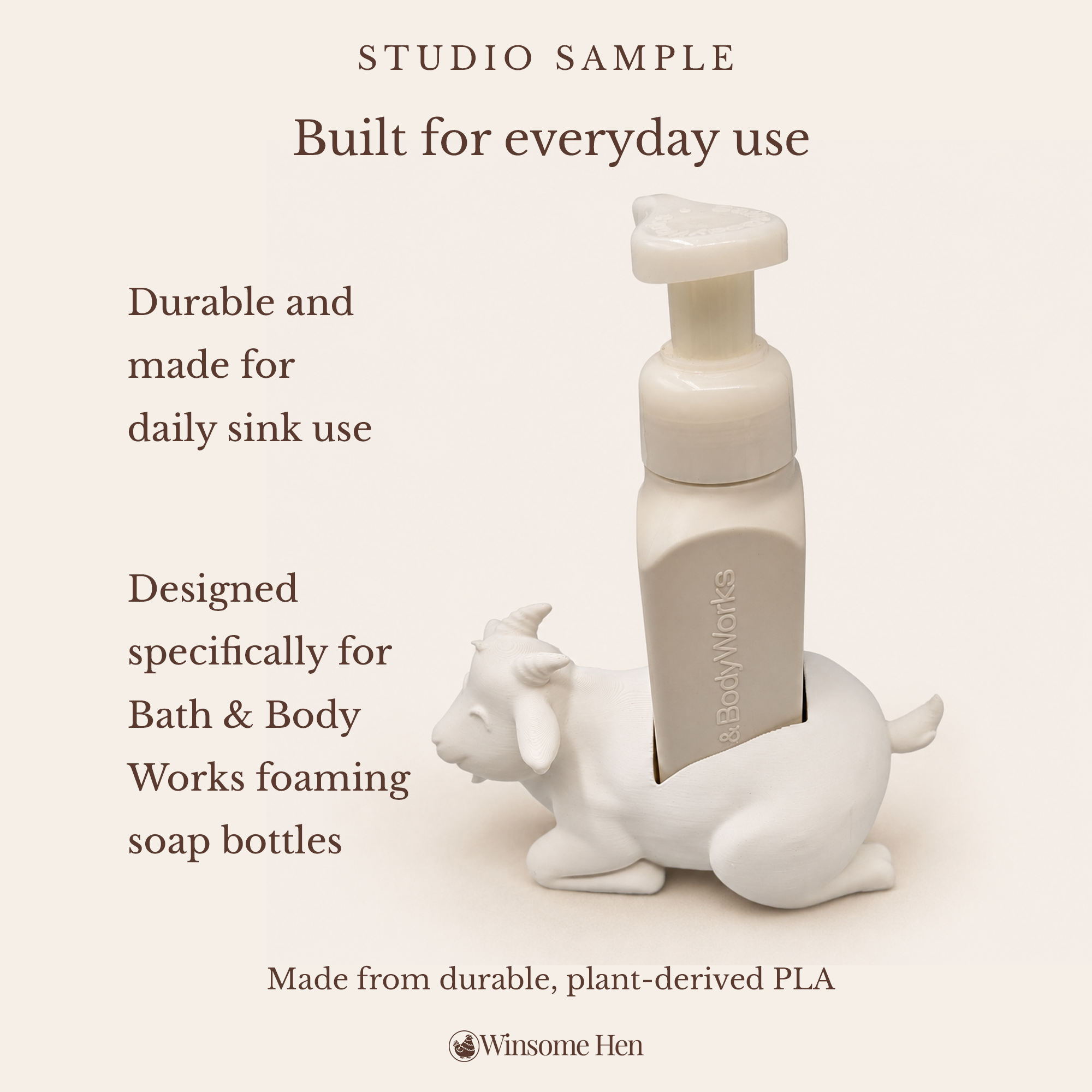 Goat Soap Holder - Winsome Farm - Studio Sample