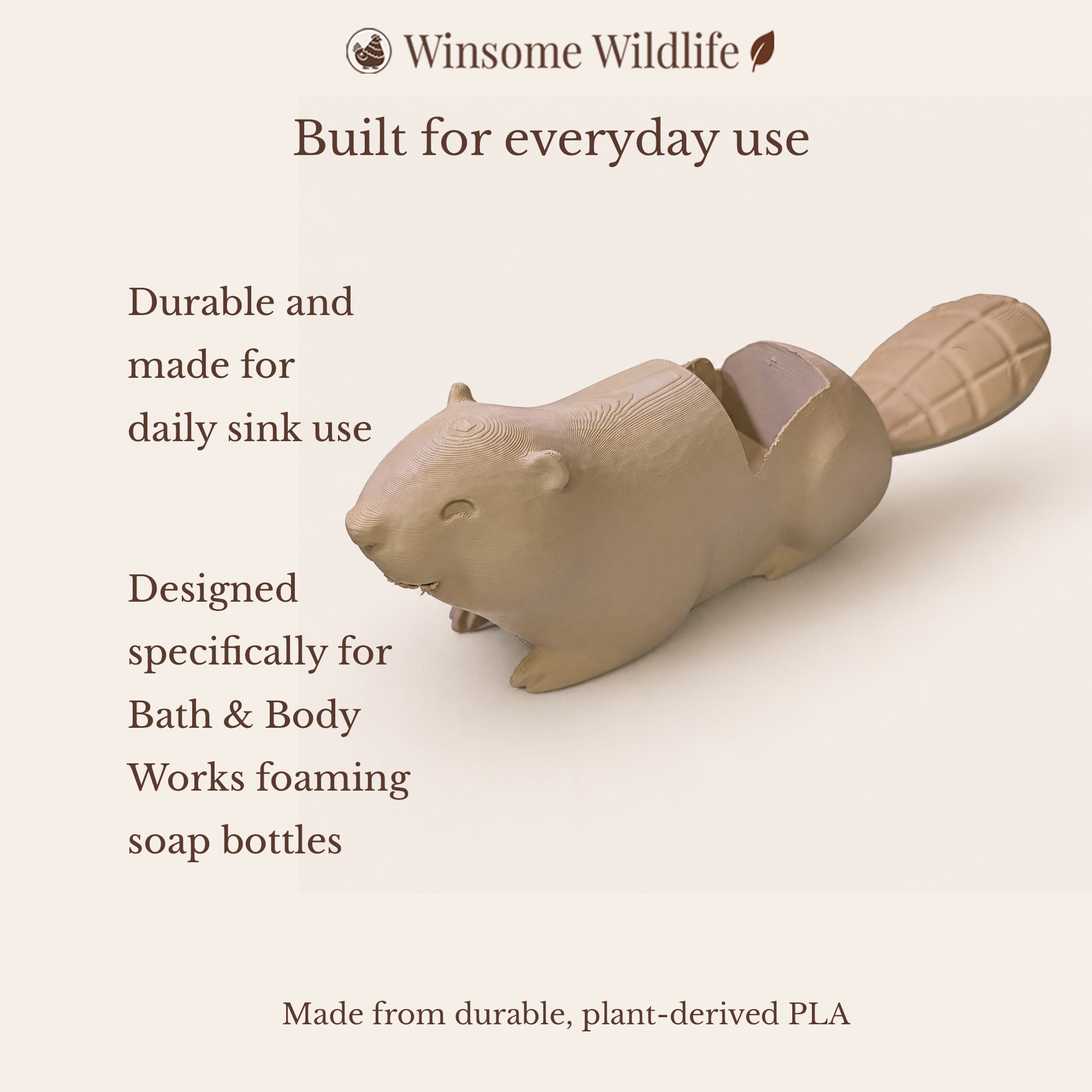 Beaver Soap Holder - Bath & Body Works Holder - Winsome Wildlife