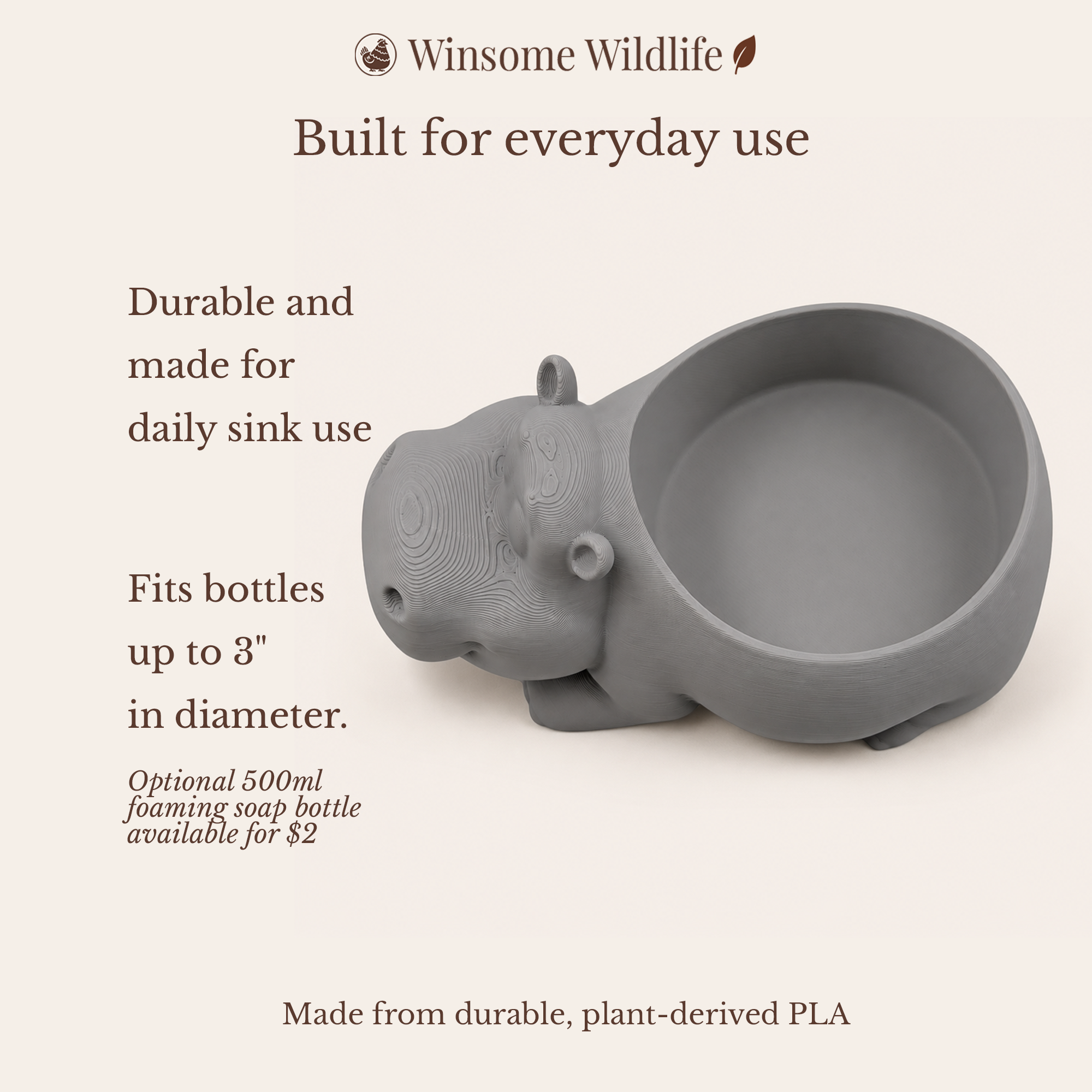 Hippo Universal Soap Holder - Winsome Wildlife
