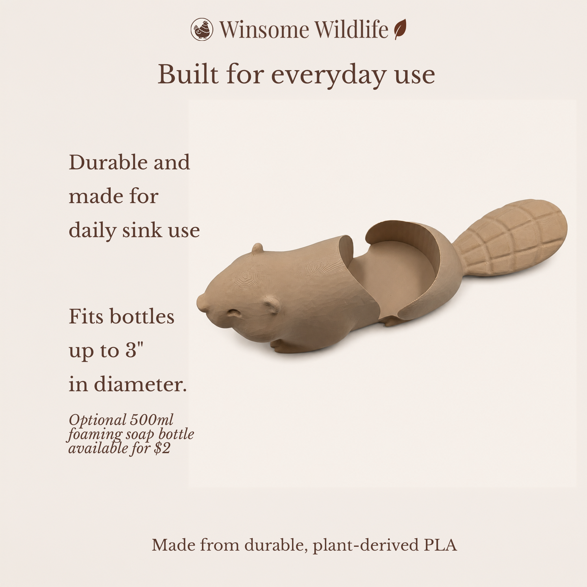 Beaver Universal Soap Holder - Winsome Wildlife