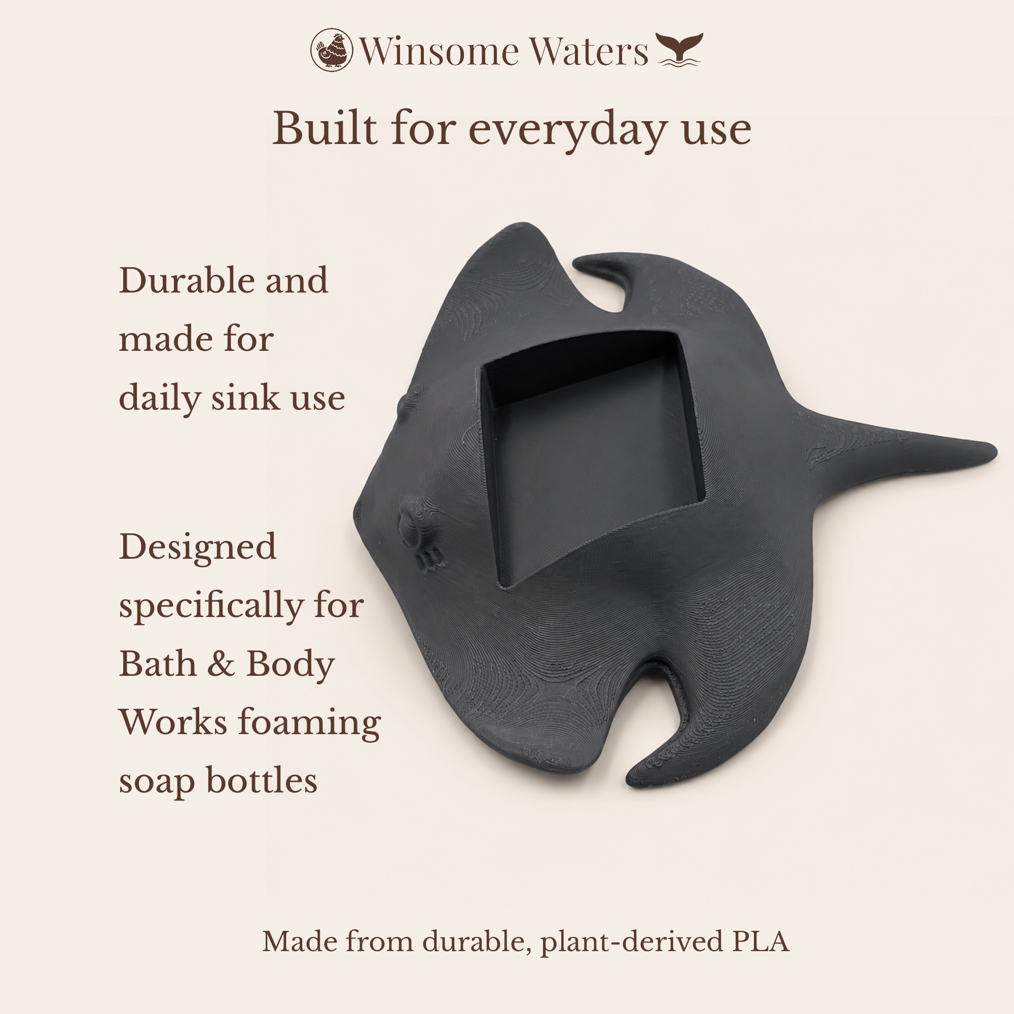 Manta Ray - Winsome Waters Soap Dispenser Holder