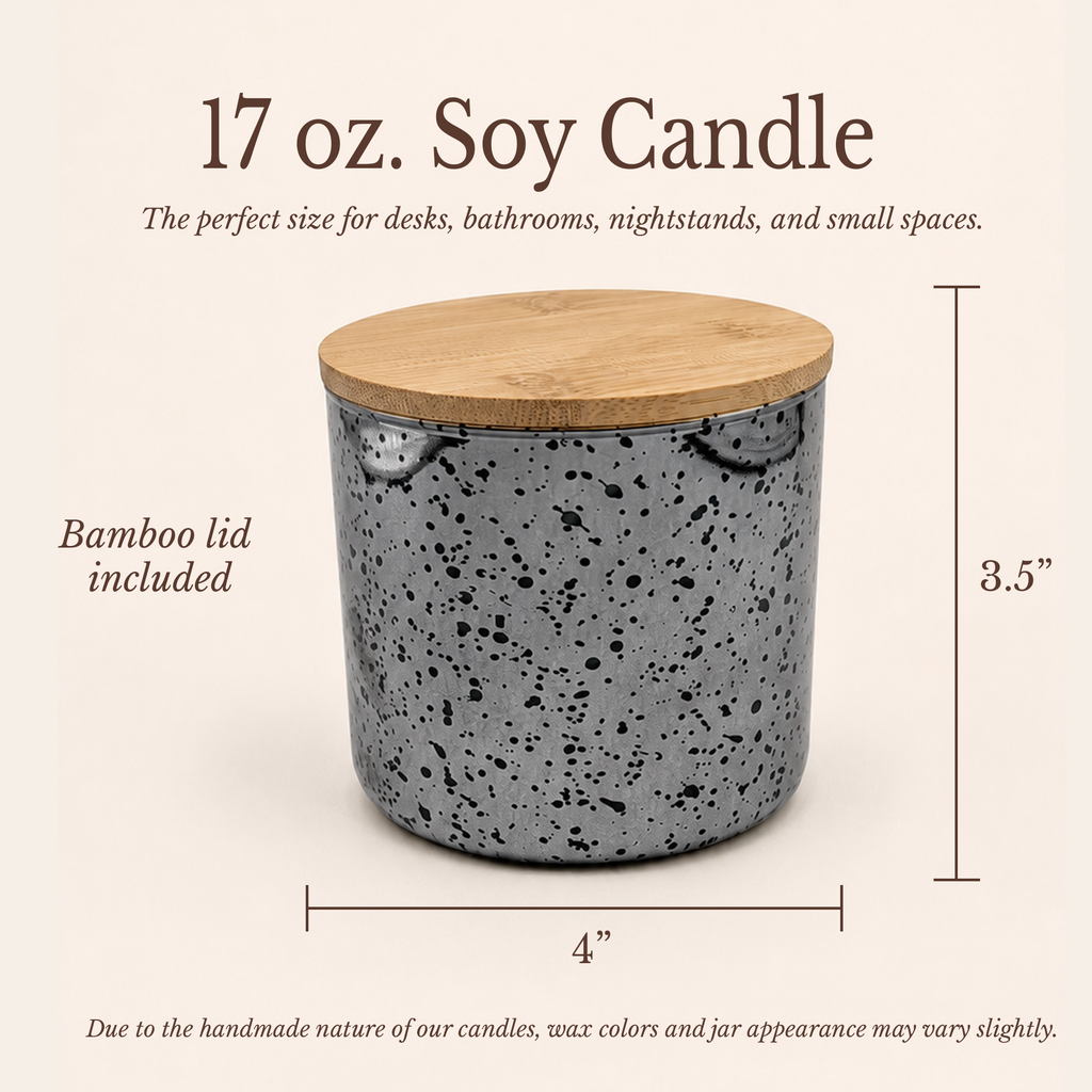 Signature Collection - 17 oz Soy Candle - Hand Poured Candle with Bamboo Lid