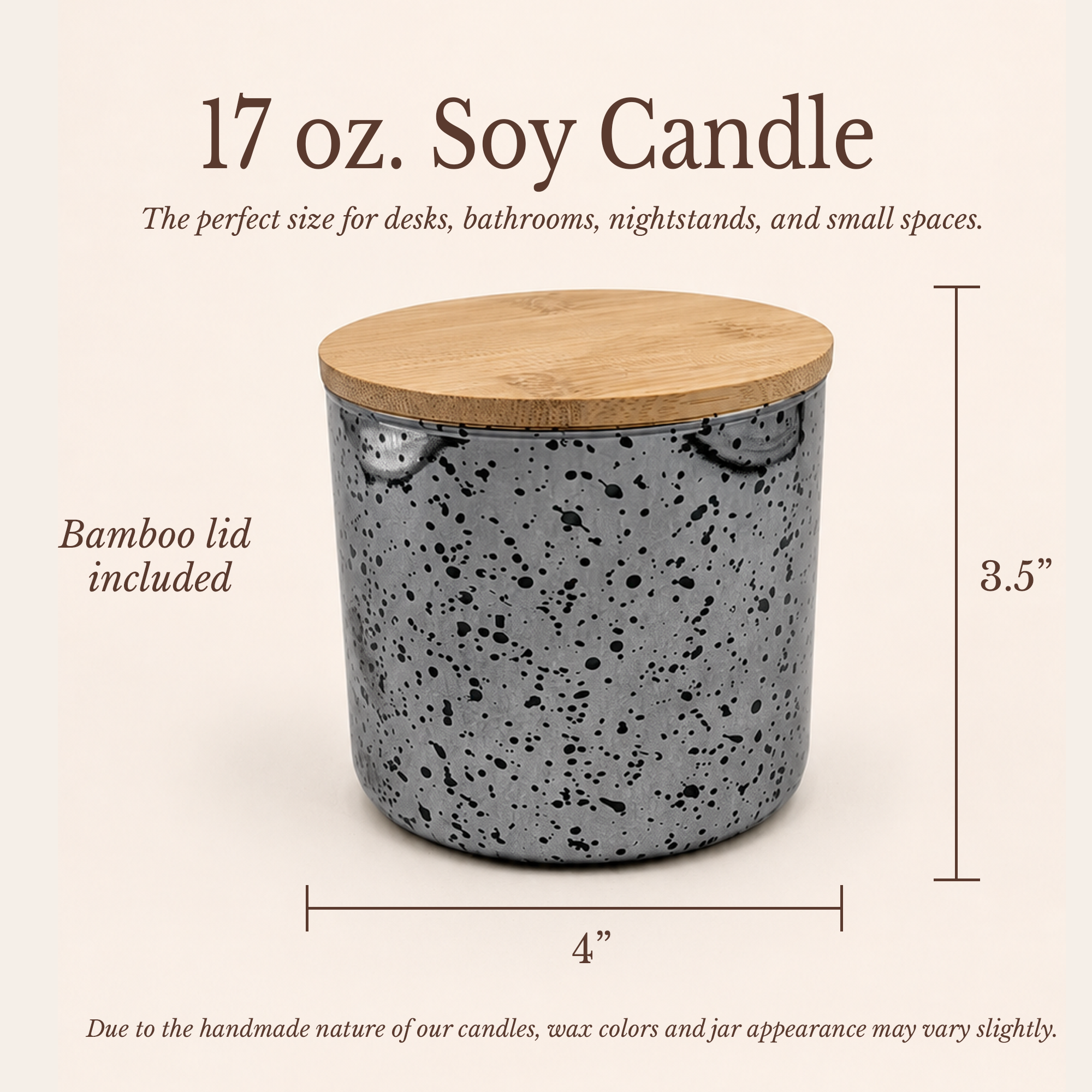 Signature Collection - 17 oz Soy Candle - Hand Poured Candle with Bamboo Lid