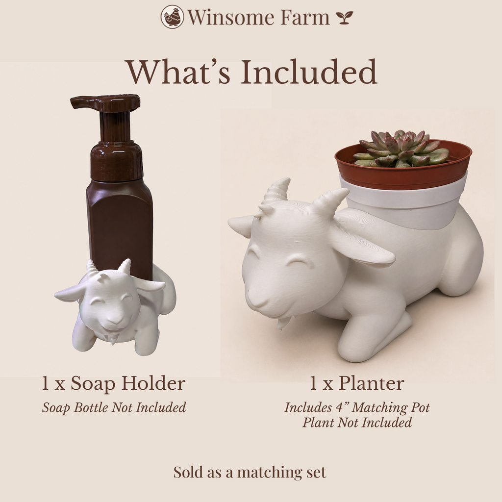 Goat Planter and Soap Holder Bundle - Winsome Farm