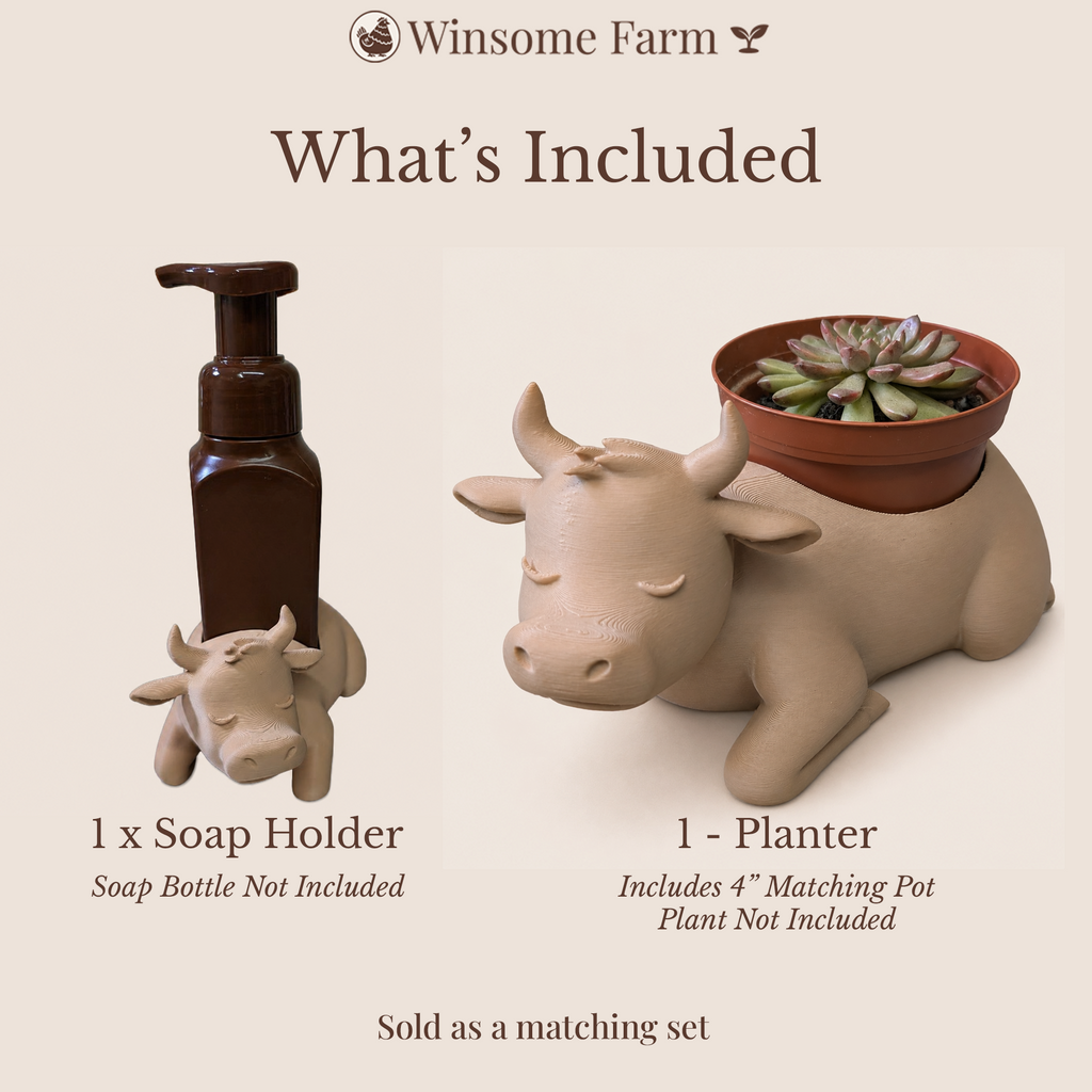 Cow Planter and Soap Holder Bundle - Winsome Farm