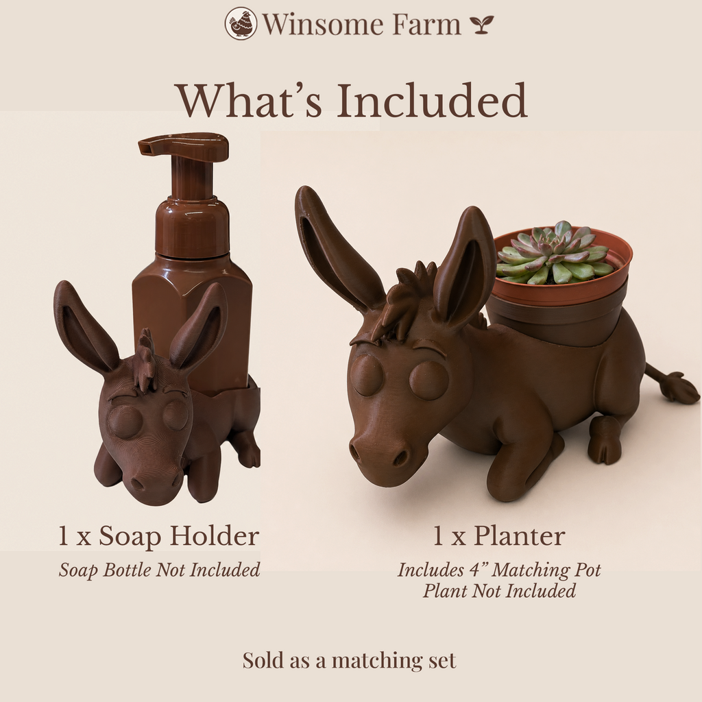 Donkey Planter and Soap Holder Bundle - Winsome Farm