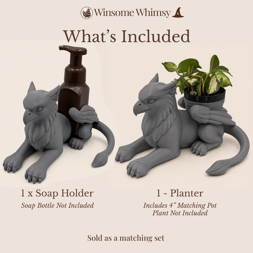 Griffin Planter and Soap Holder Bundle - Winsome Whimsy