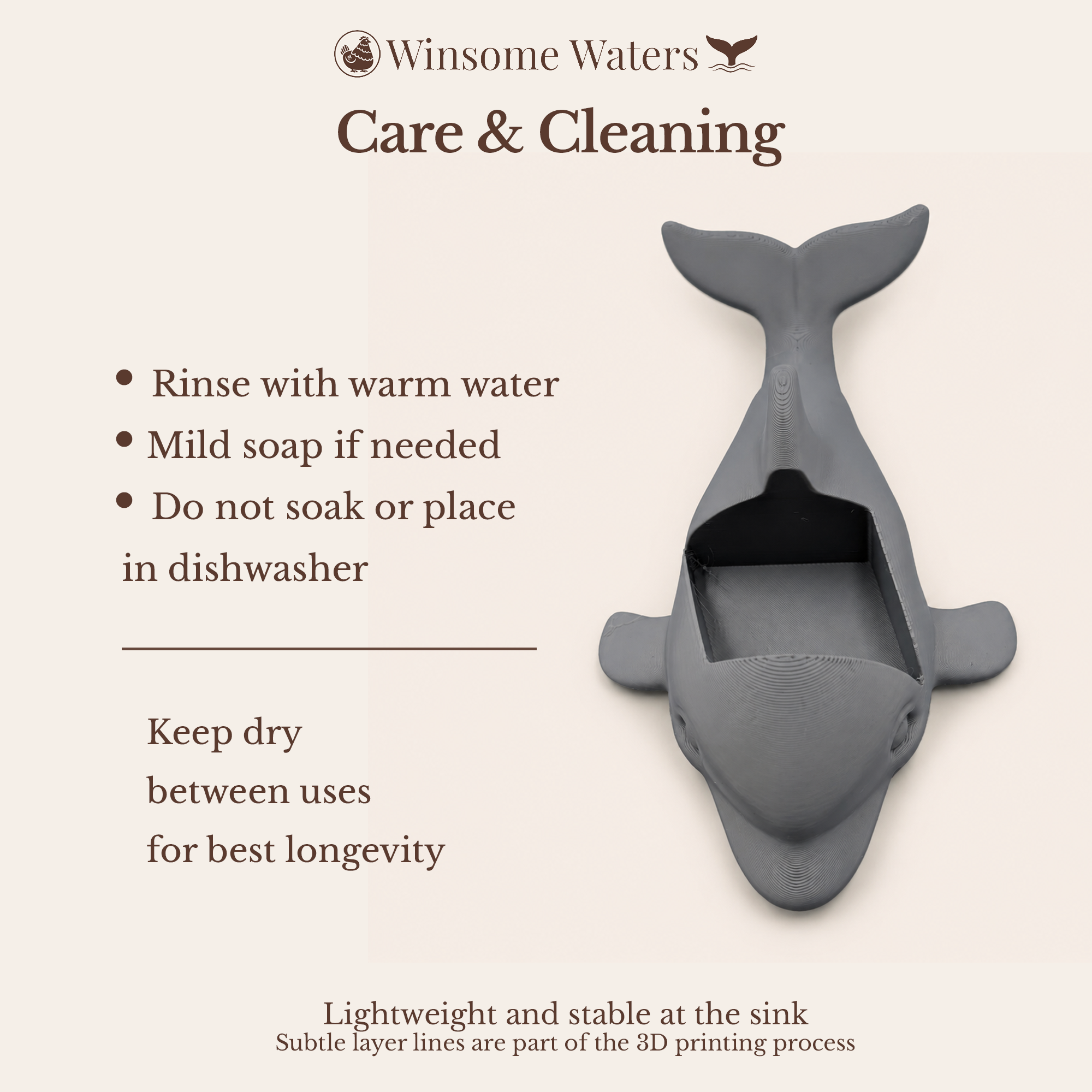 Dolphin - Winsome Waters Soap Dispenser Holder