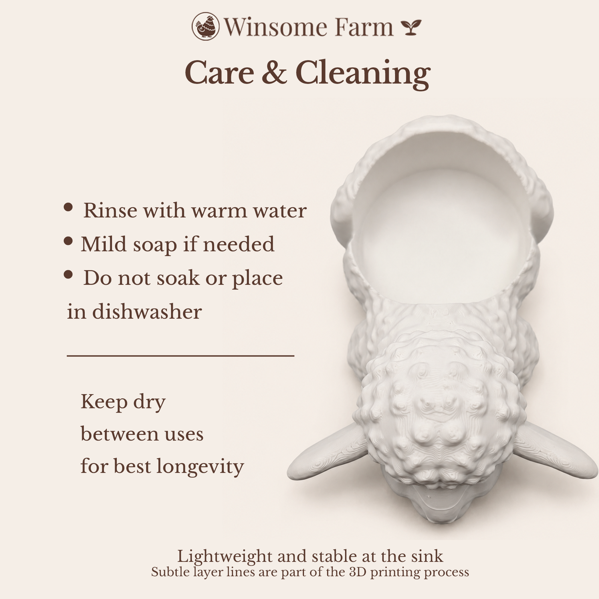 Sheep Universal Soap Holder - Winsome Farm