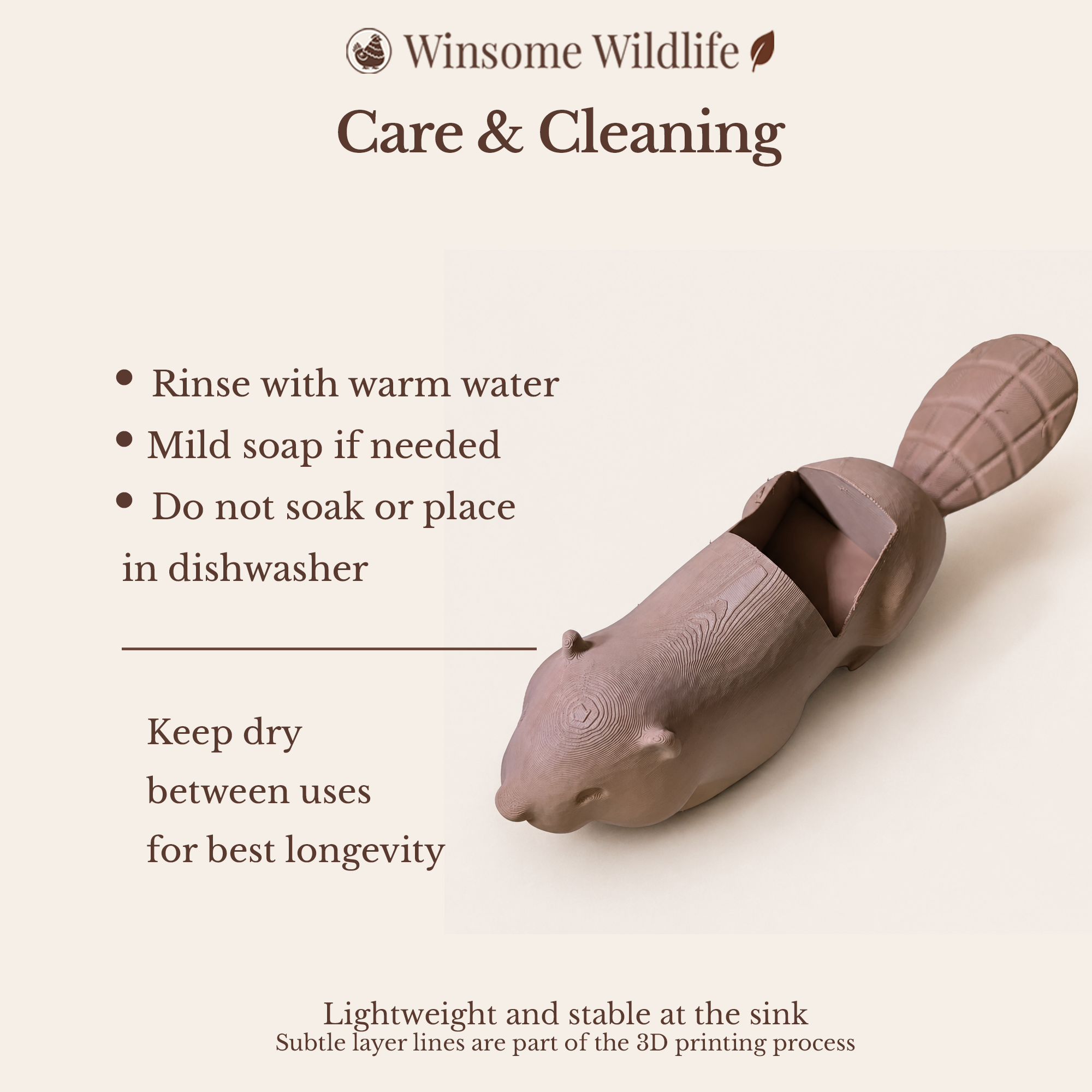 Beaver Soap Holder - Bath & Body Works Holder - Winsome Wildlife