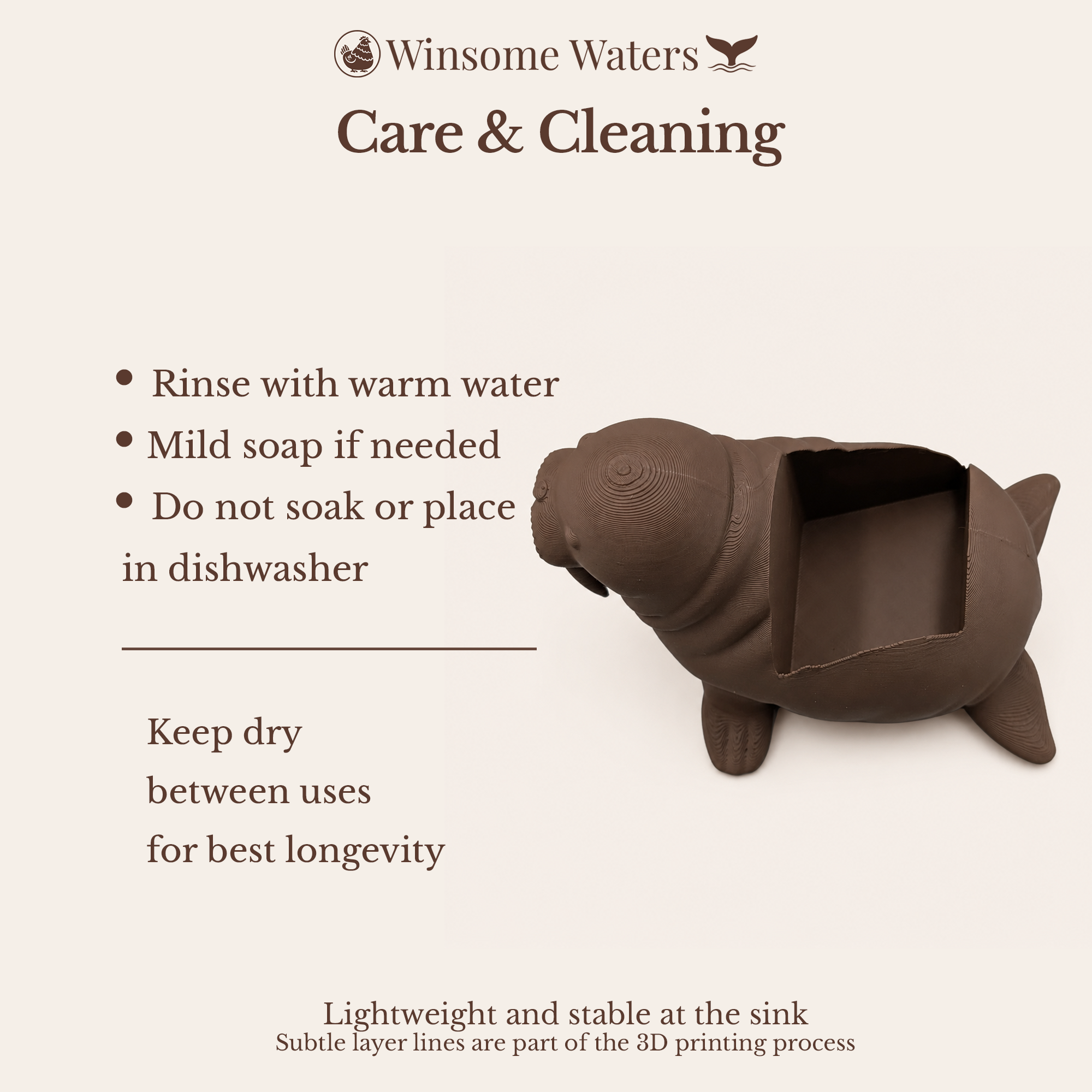 Walrus - Winsome Waters Soap Dispenser Holder