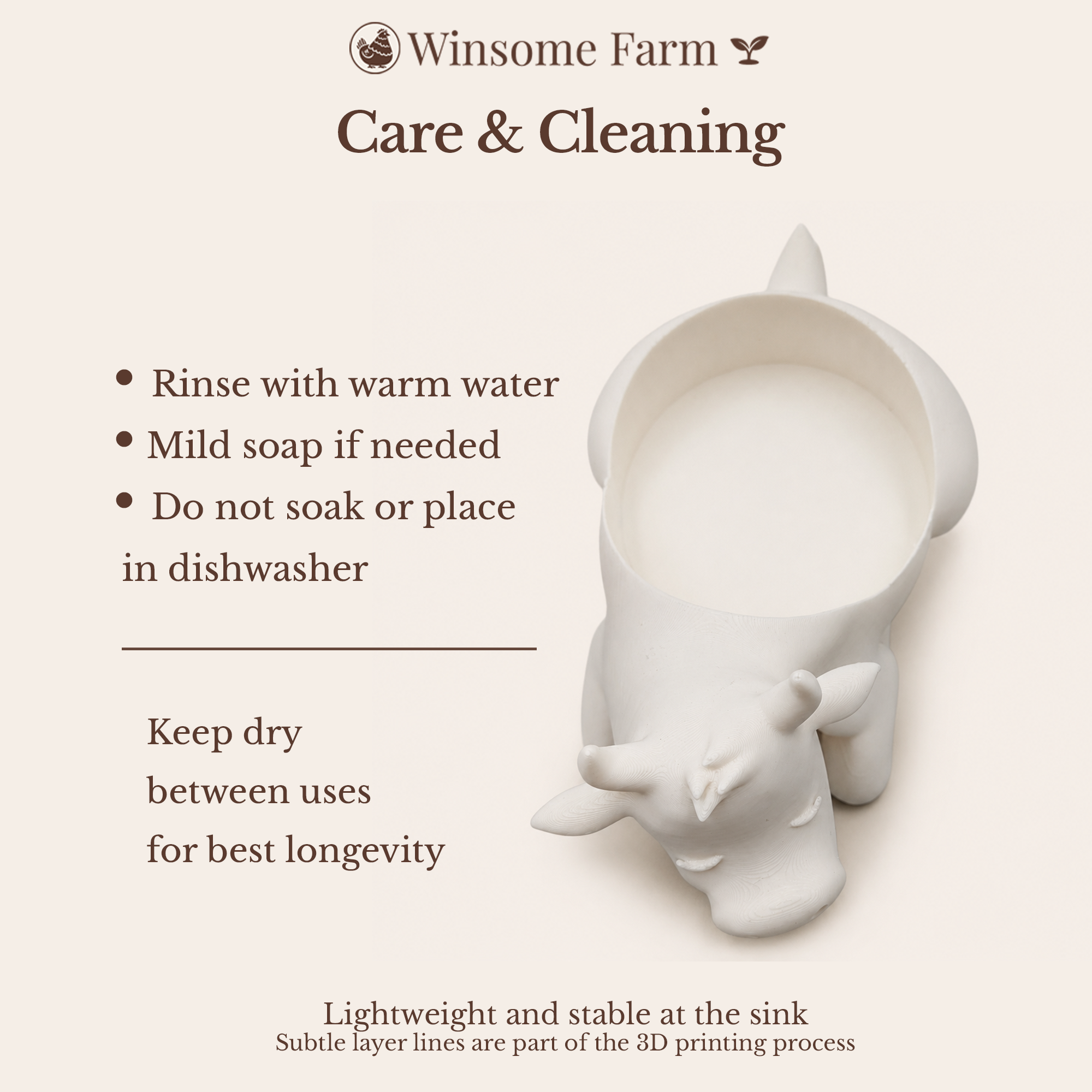 Cow Universal Soap Holder - Winsome Farm
