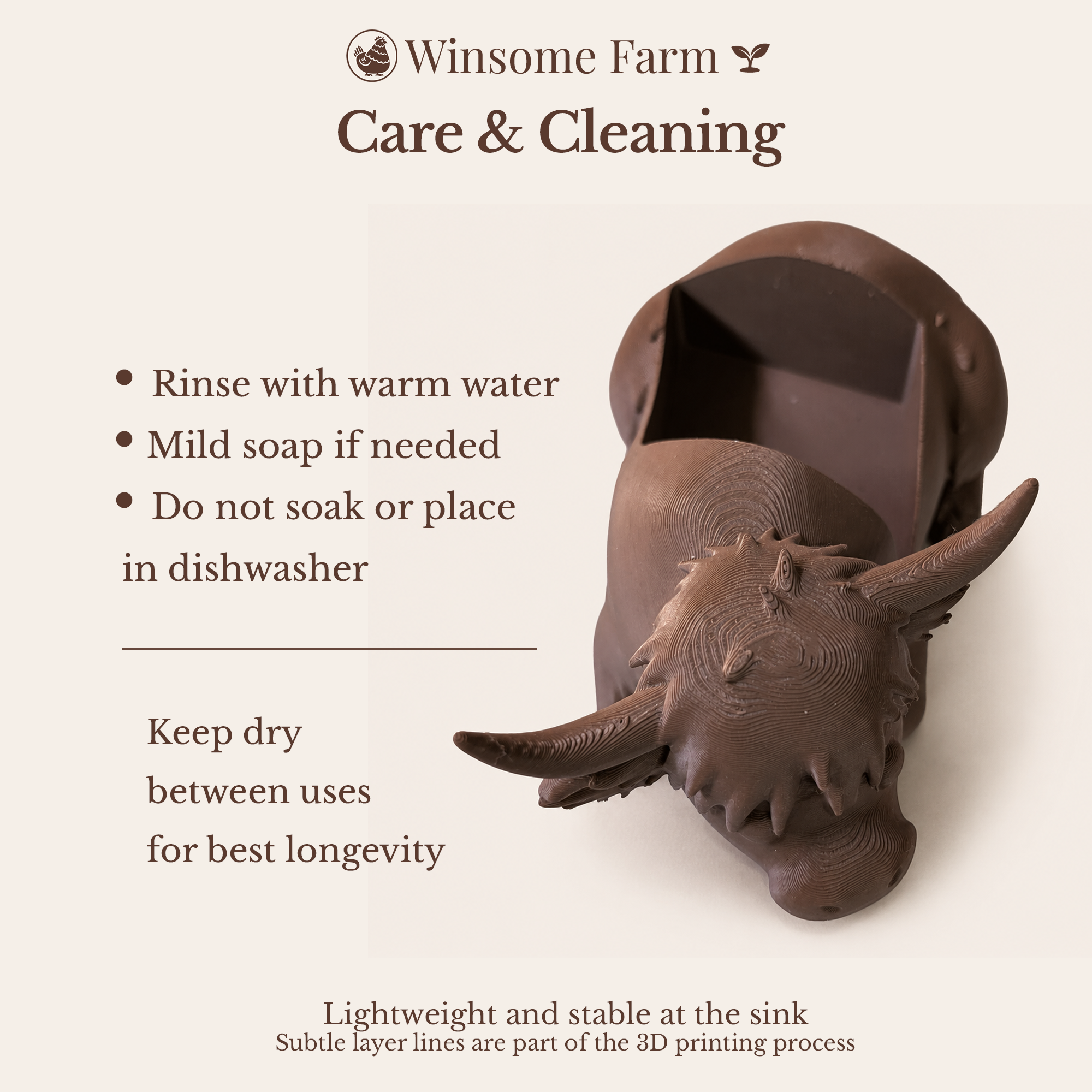 Highland Cow Soap Holder - Bath & Body Works Holder - Winsome Farm