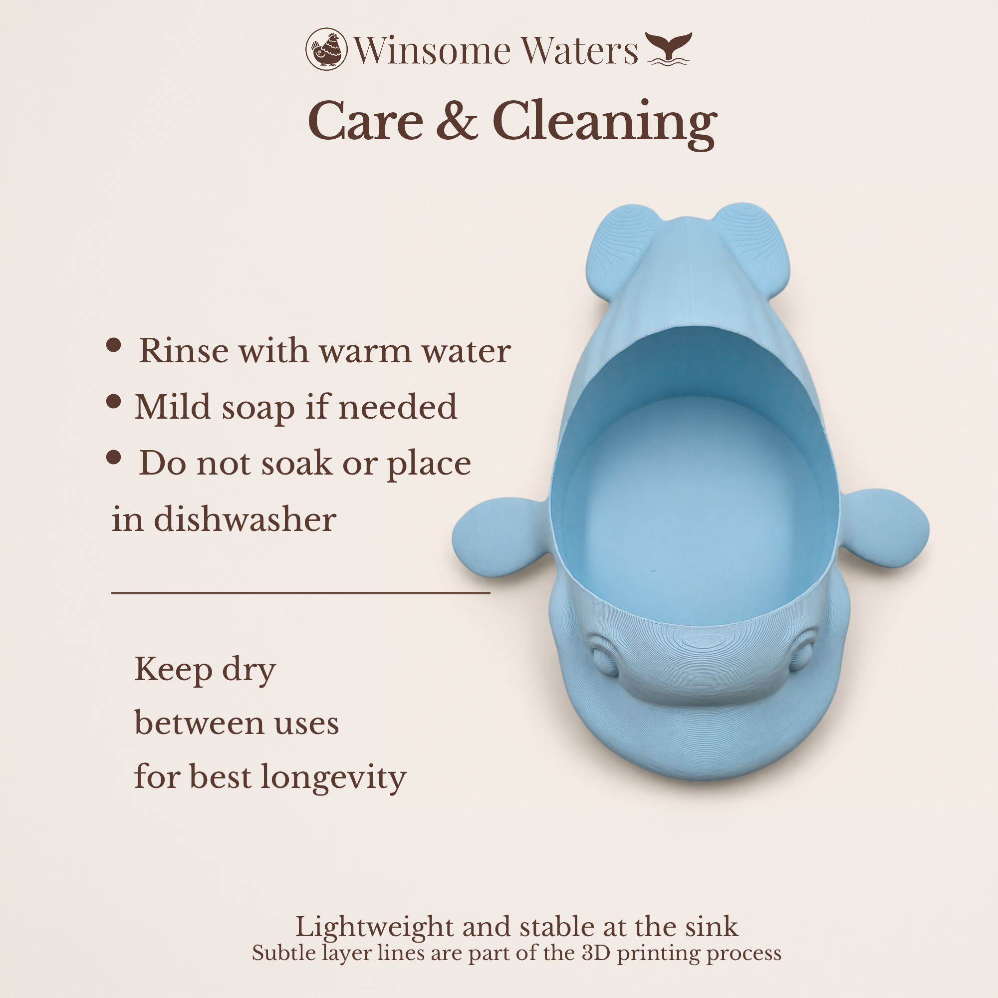 Whale Universal Soap Holder - Winsome Waters