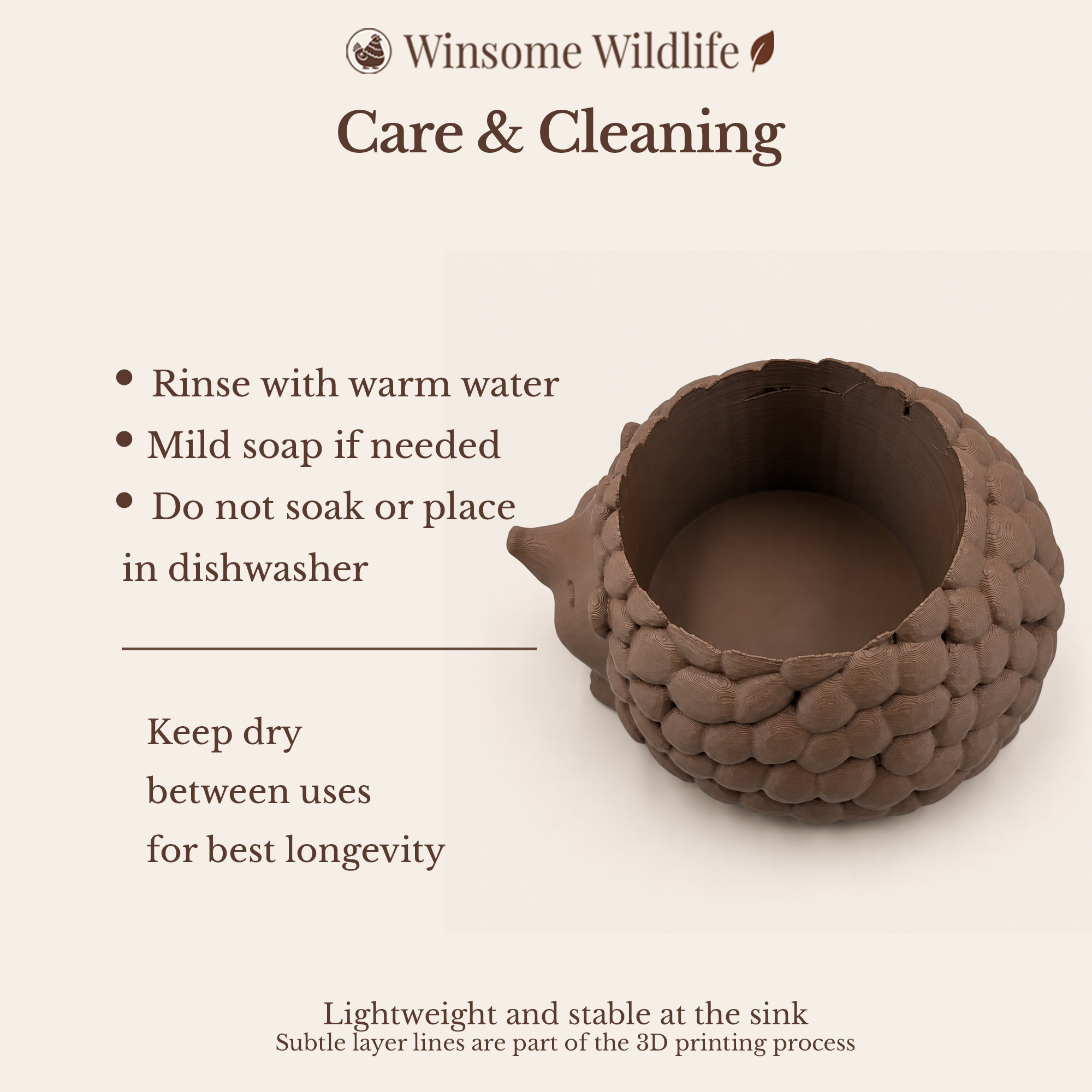 Hedgehog Universal Soap Holder - Winsome Wildlife