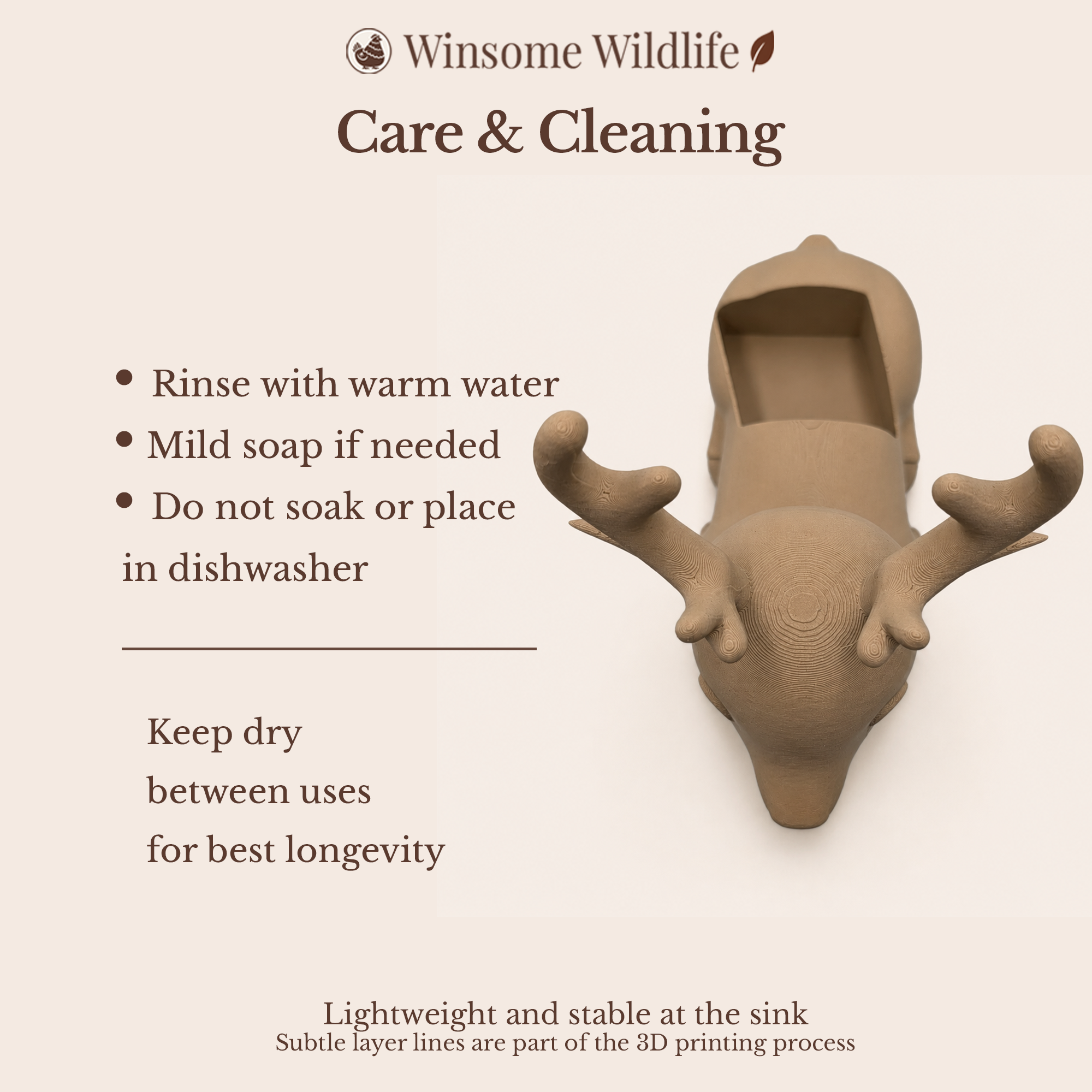 Reindeer Soap Holder - Bath & Body Works Holder - Winsome Wildlife