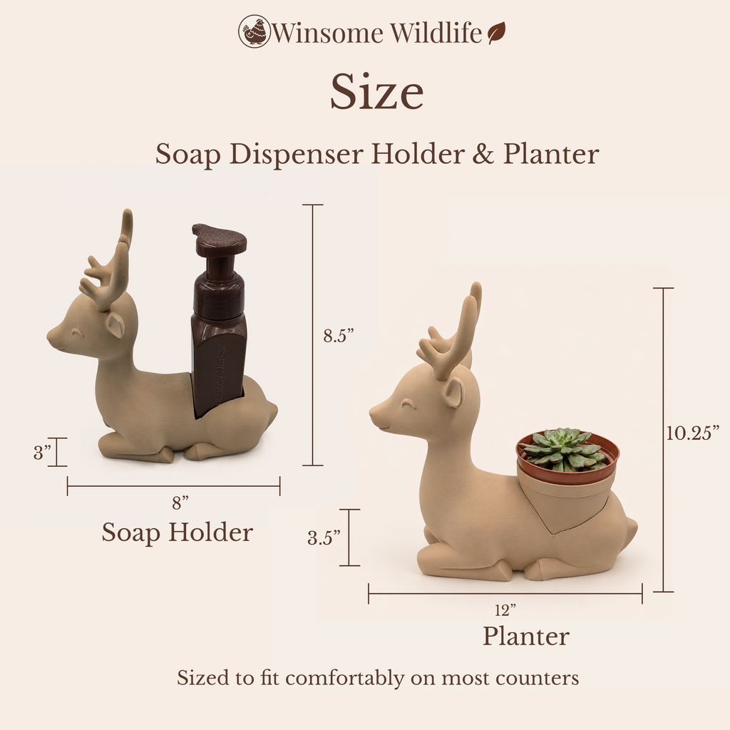 Reindeer Planter and Soap Dispenser Holder Bundle