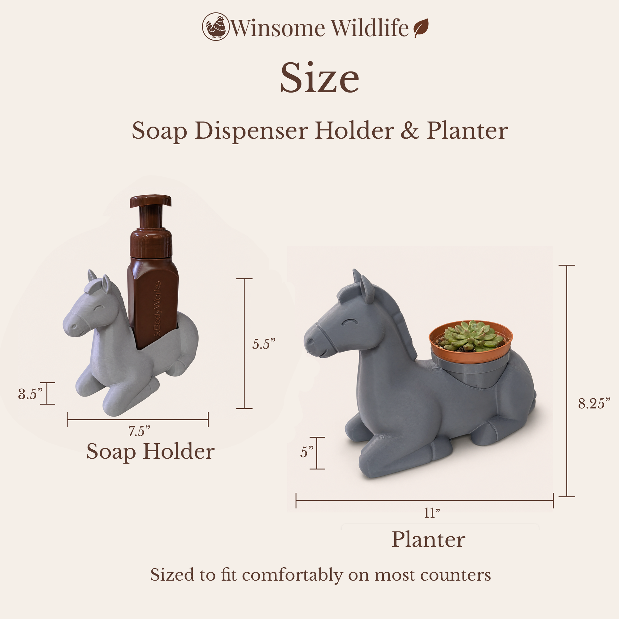 Horse Planter and Soap Holder Bundle - Winsome Farm