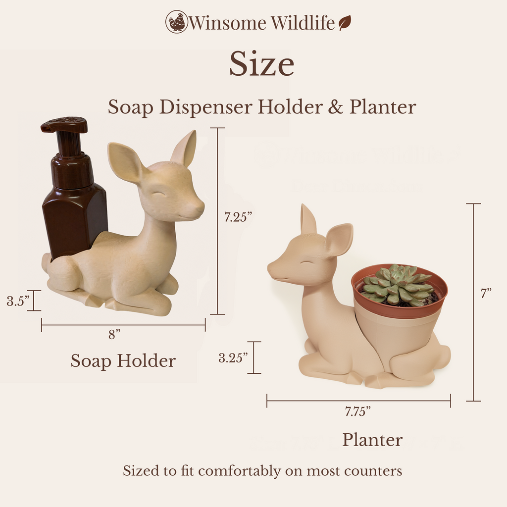 Deer Planter and Soap Holder Bundle - Winsome Wildlife