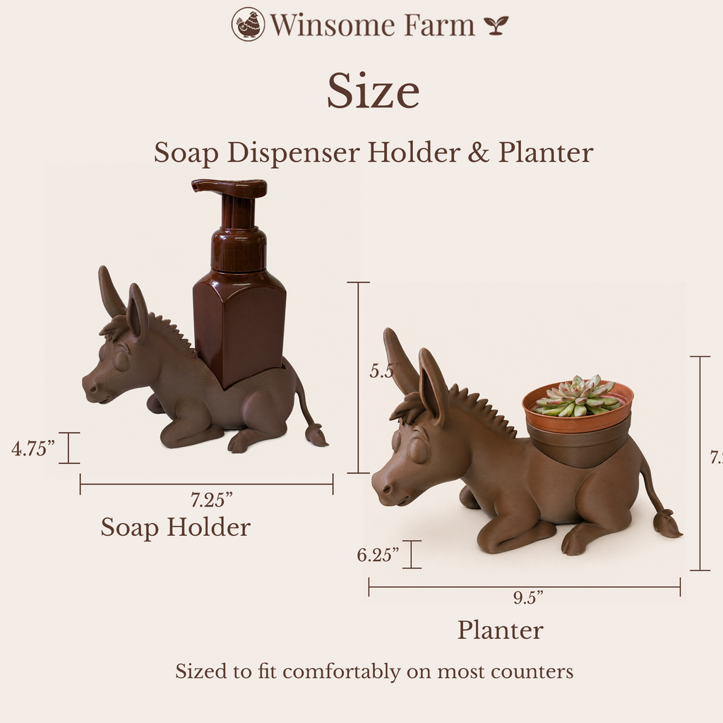 Donkey Planter and Soap Holder Bundle - Winsome Farm