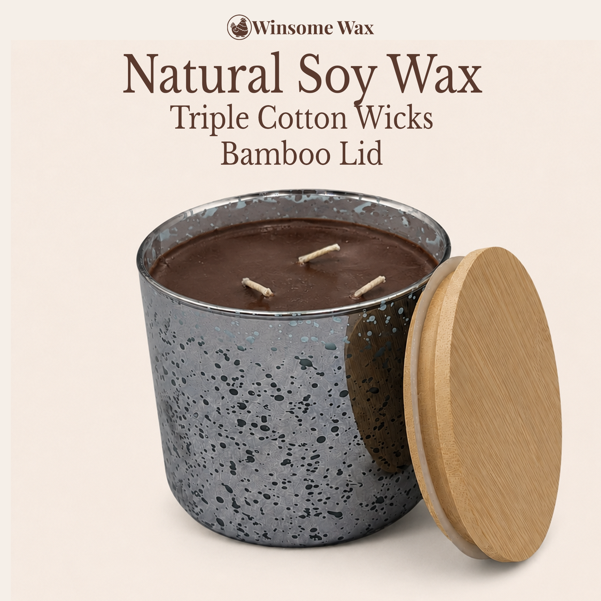Signature Collection - 17 oz Soy Candle - Hand Poured Candle with Bamboo Lid