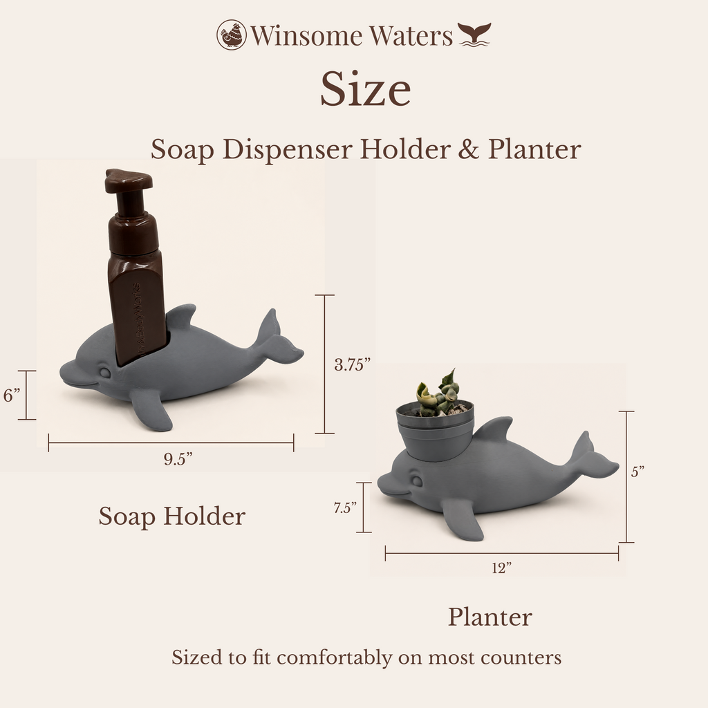 Dolphin Planter and Soap Holder Bundle - Winsome Waters
