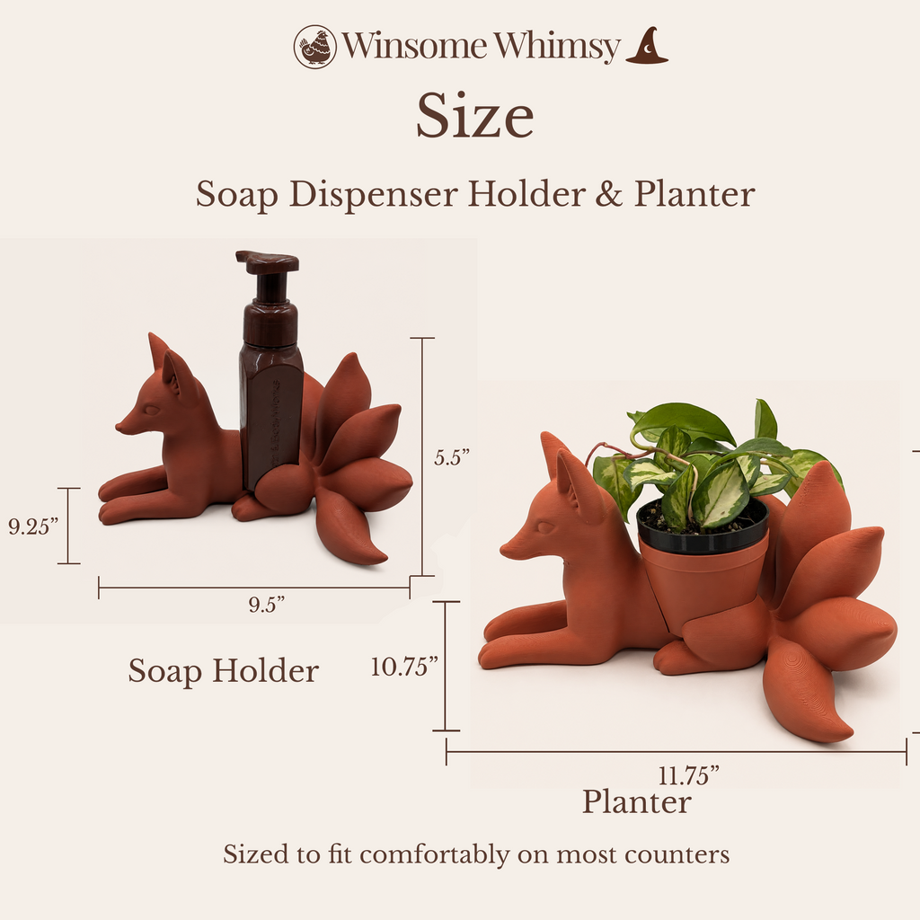 Kitsune Planter and Soap Holder Bundle - Winsome Whimsy