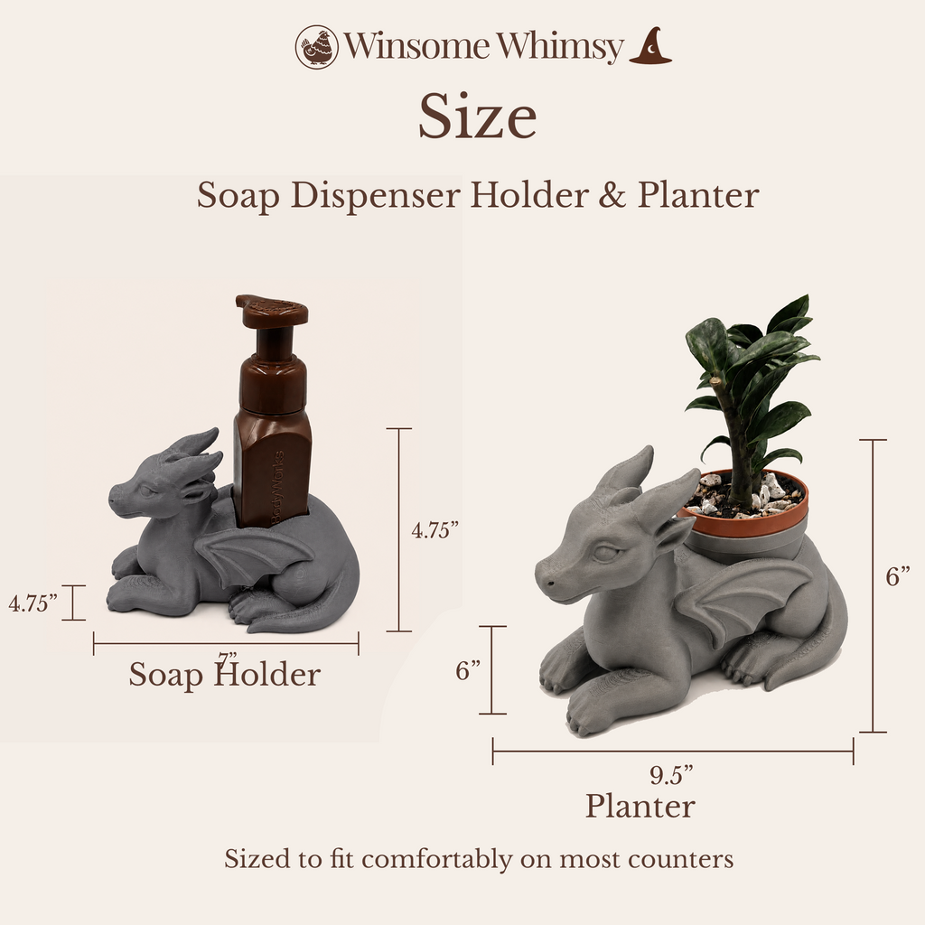 Dragon Planter and Soap Holder Bundle - Winsome Whimsy