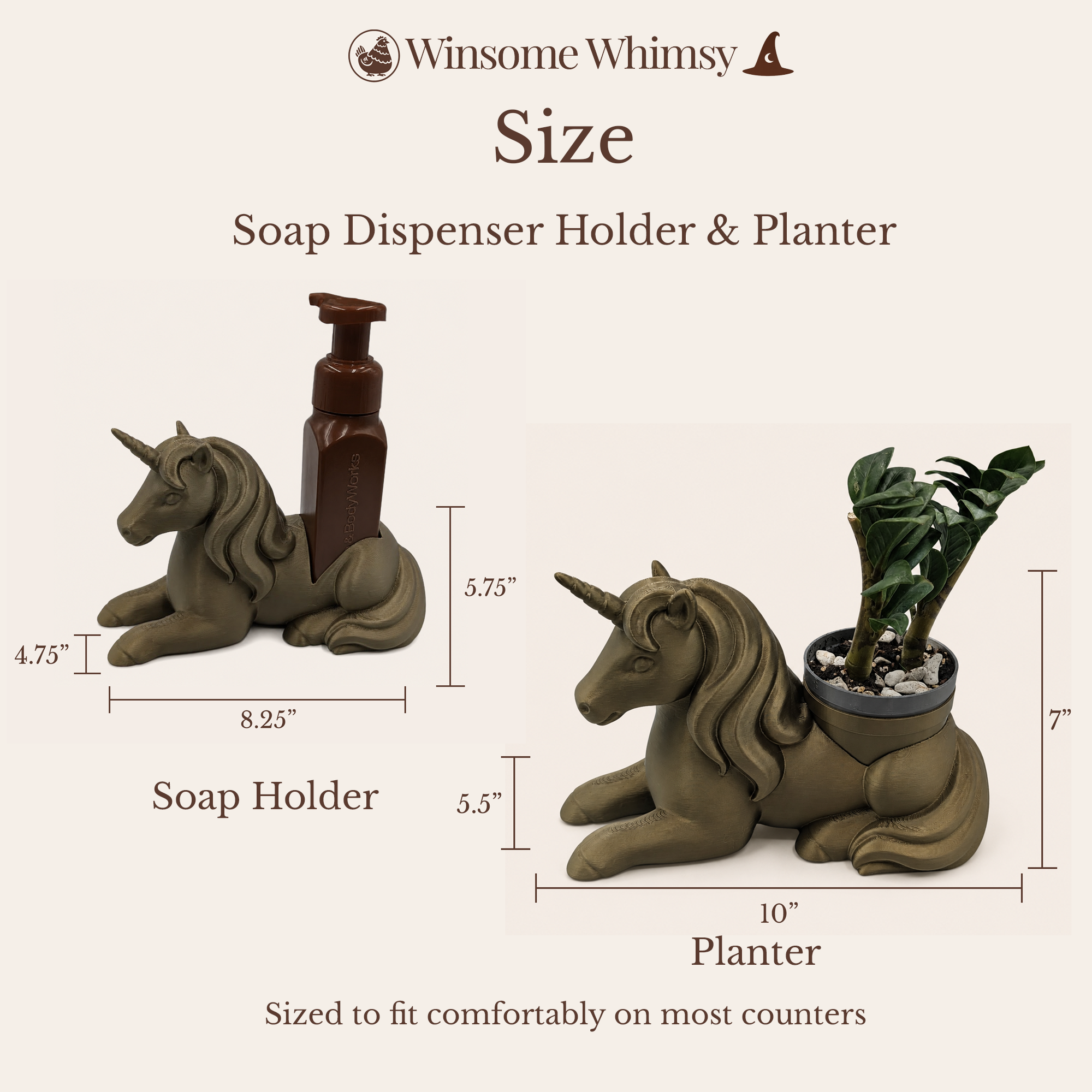 Unicorn Planter and Soap Holder Bundle - Winsome Whimsy