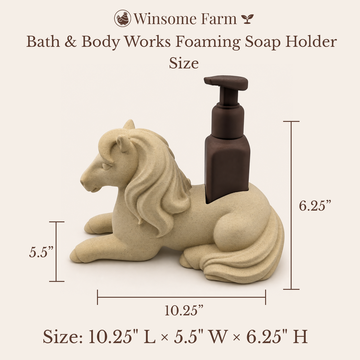 Windswept Horse Planter and Soap Holder Set - Winsome Farm Bundle - Coordinated