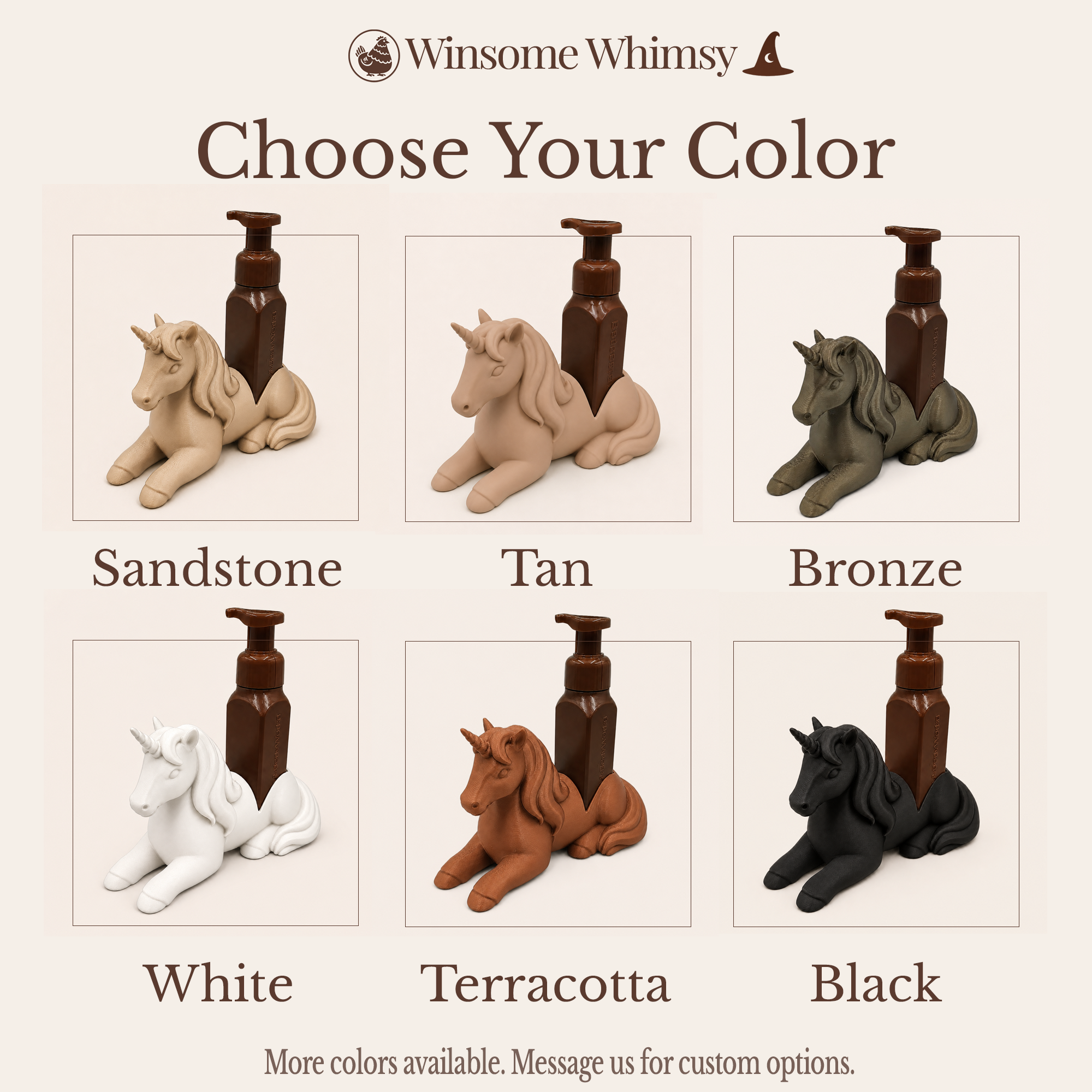 Unicorn - Winsome Whimsy Fantasy Soap Dispenser Holder