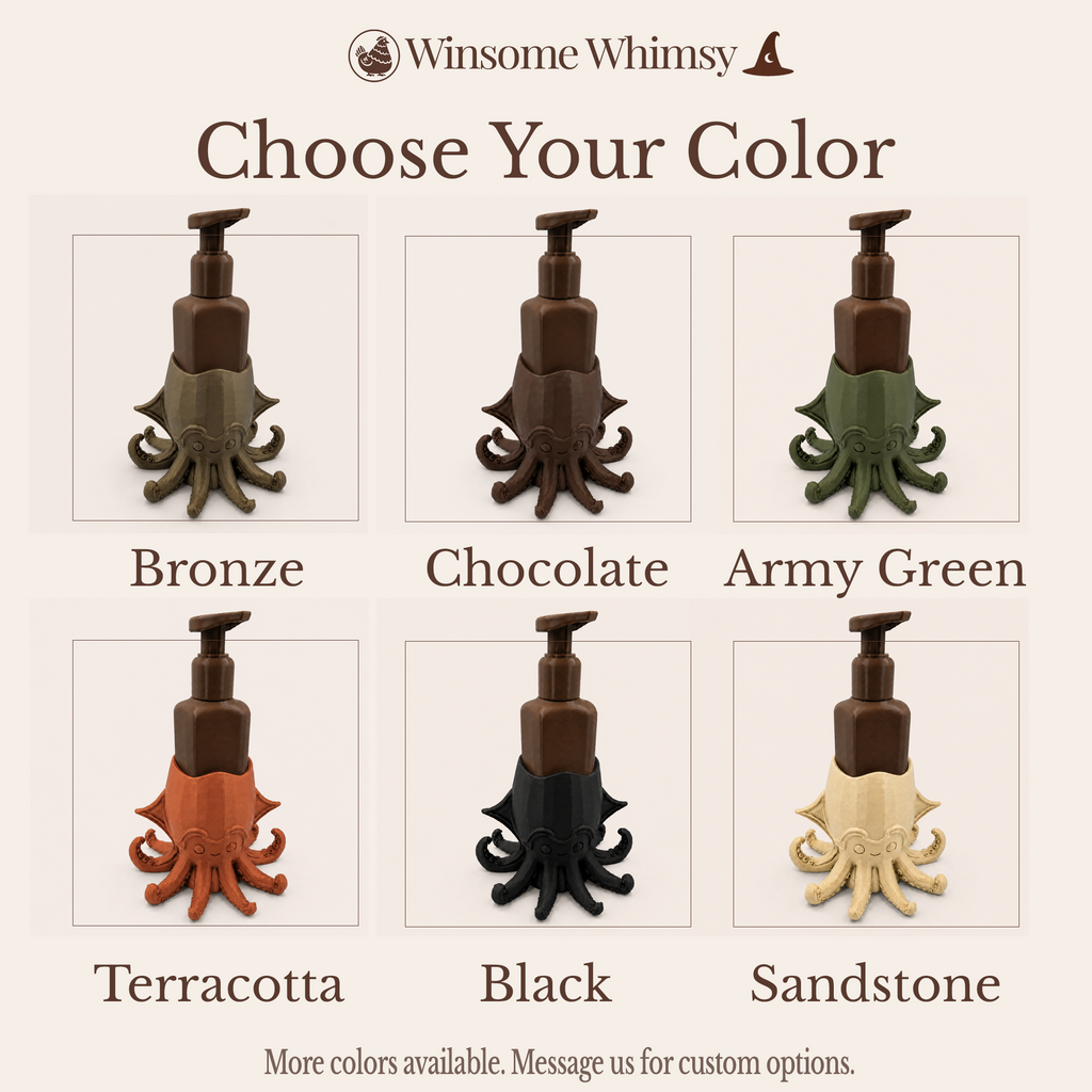 Steampunk Squid - Winsome Whimsy Fantasy Soap Dispenser Holder
