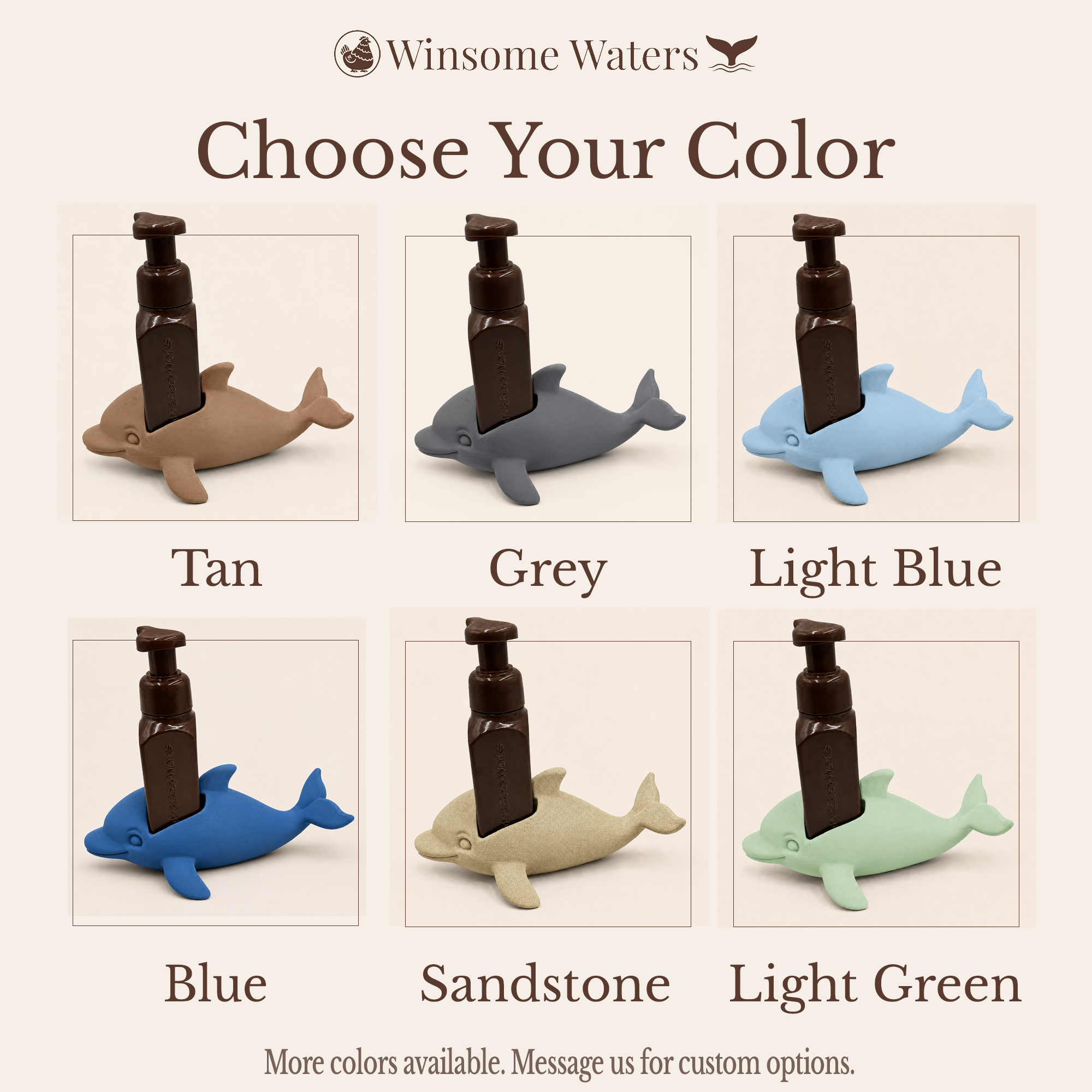 Dolphin - Winsome Waters Soap Dispenser Holder