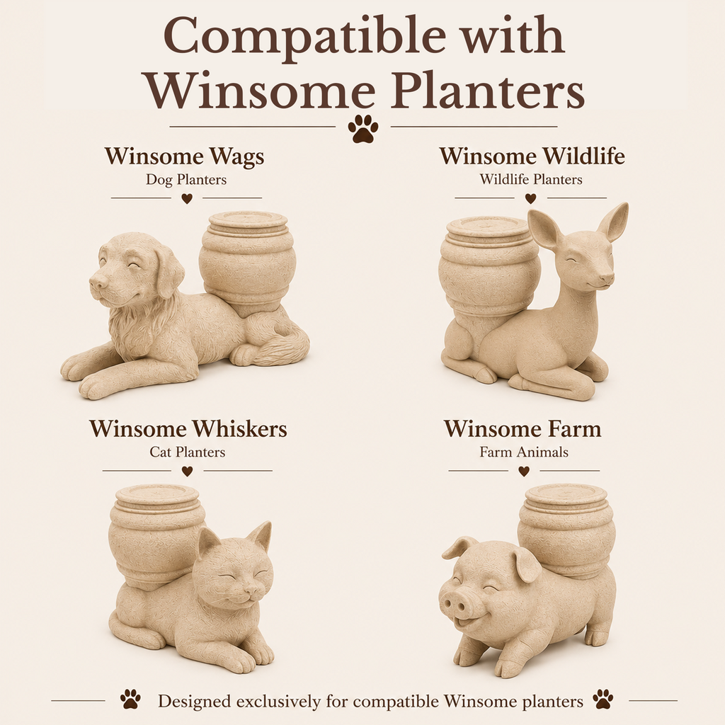 Pet Memorial Urn Insert for Winsome Planters - Personalized Ash Keepsake - Pet Loss Gift