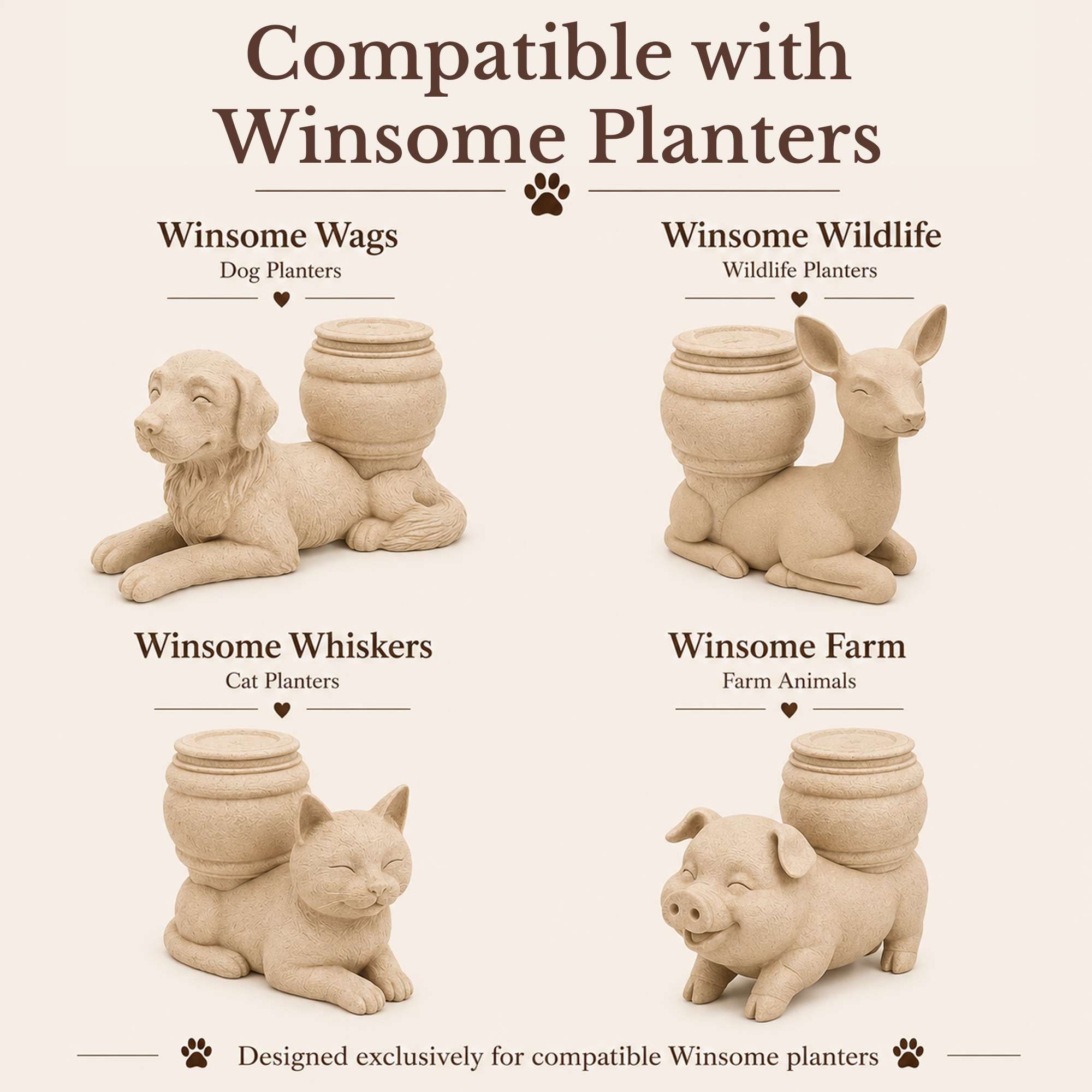 Pet Memorial Urn Insert for Winsome Planters - Personalized Ash Keepsake - Pet Loss Gift