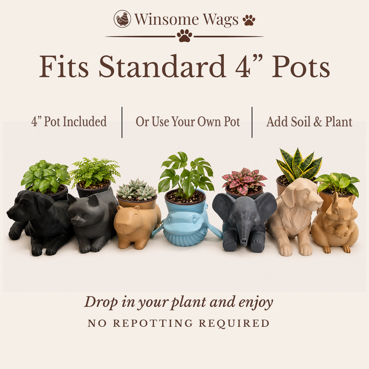 Bully Breed Planter - Winsome Wags