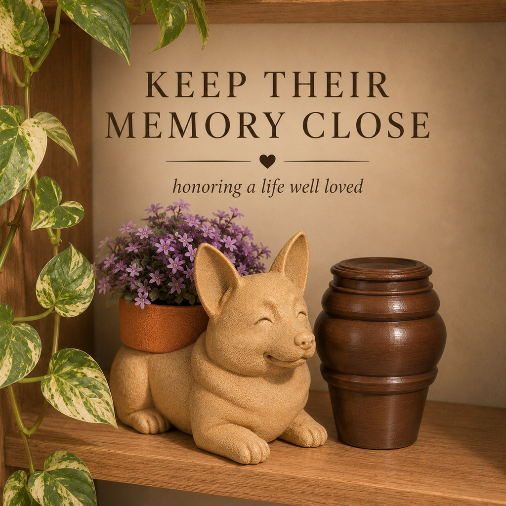 Pet Memorial Urn Insert for Winsome Planters - Personalized Ash Keepsake - Pet Loss Gift