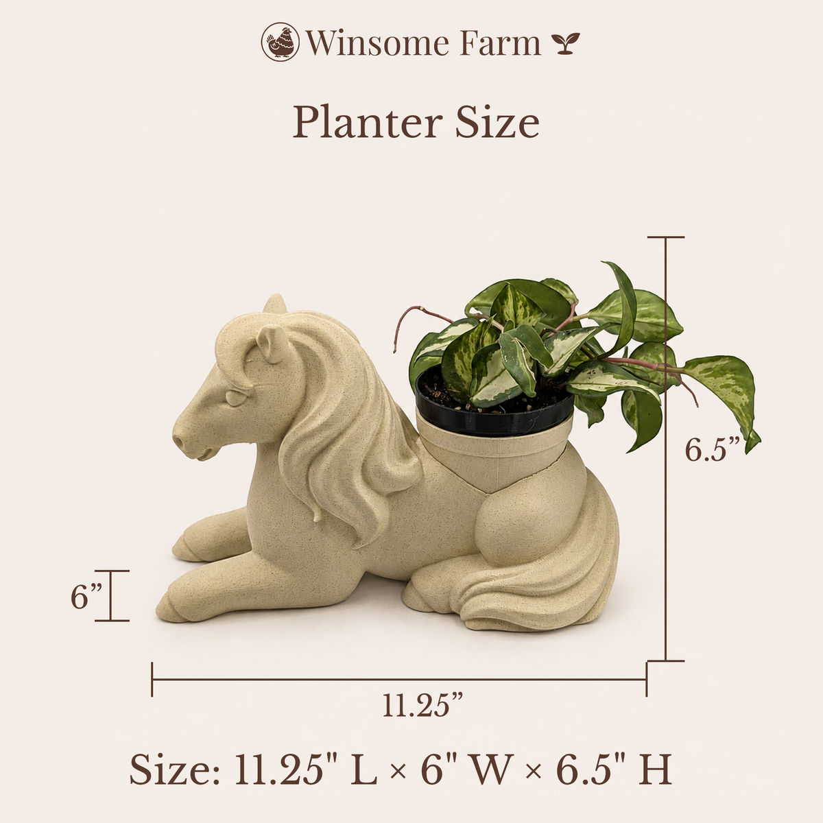 Windswept Horse Planter and Soap Holder Set - Winsome Farm Bundle - Coordinated