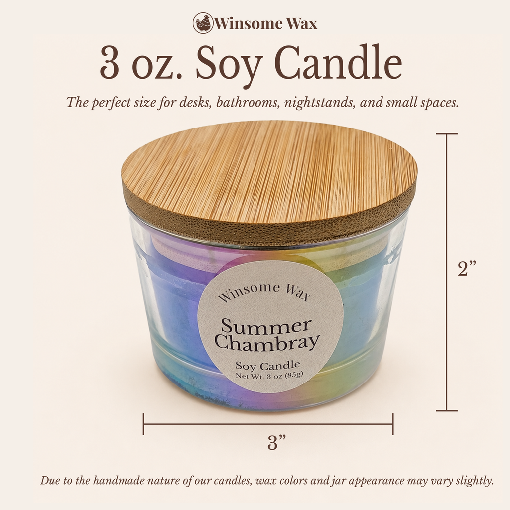 Signature Collection - 3 oz Soy Candle - Hand Poured Candle with Bamboo Lid
