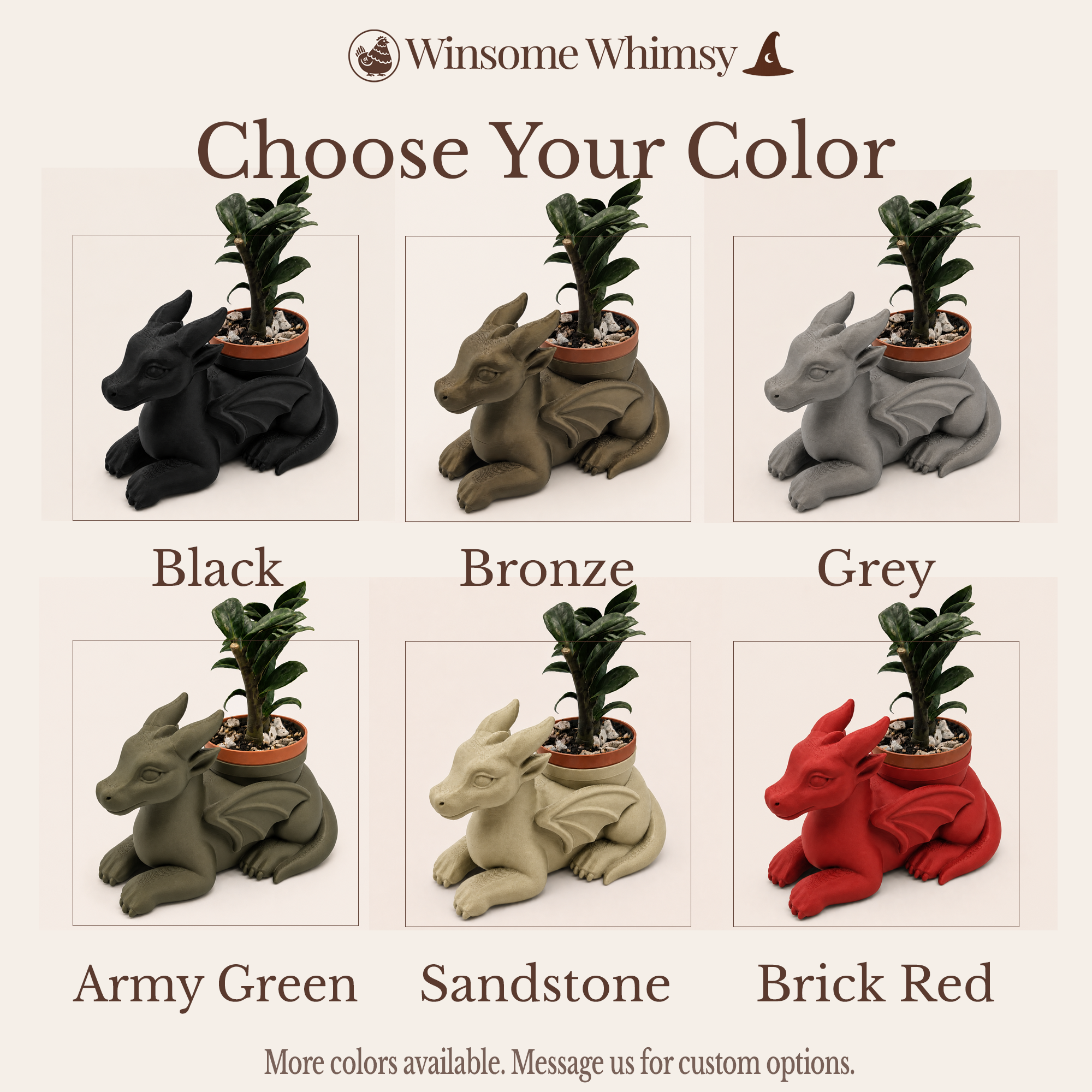 Dragon Planter and Soap Holder Bundle - Winsome Whimsy