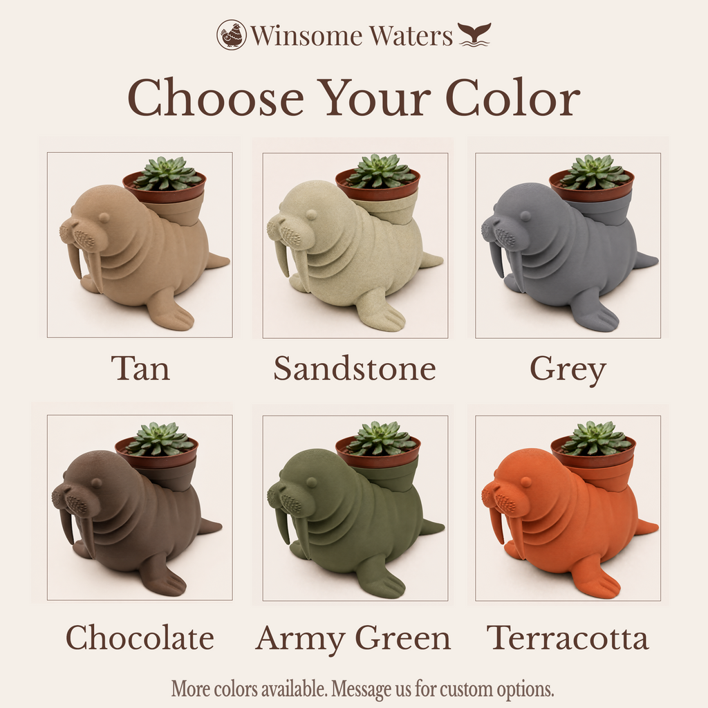 Walrus Planter - Winsome Waters Planters